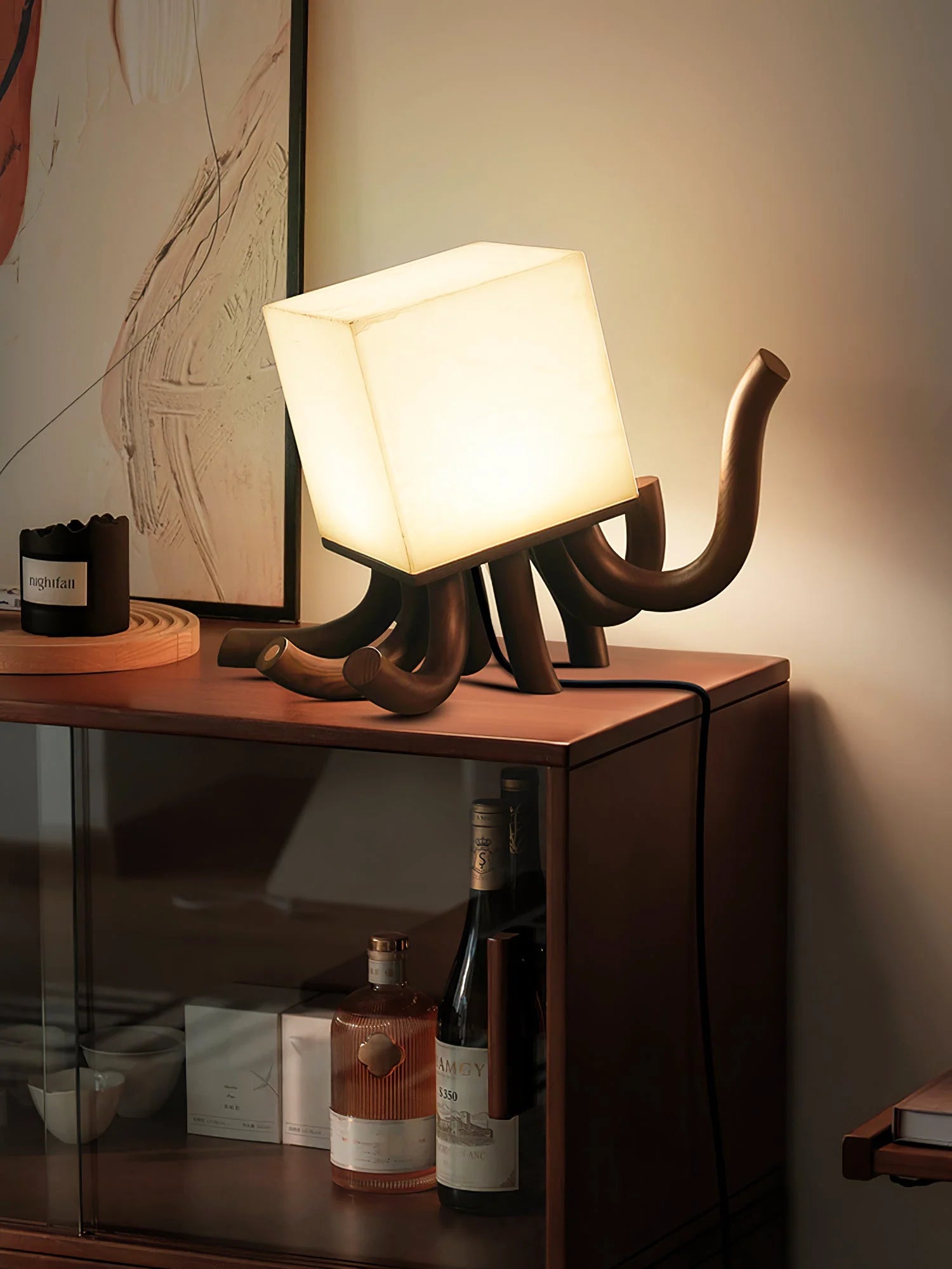 Alabaster Octavia Sculpture Table Lamp