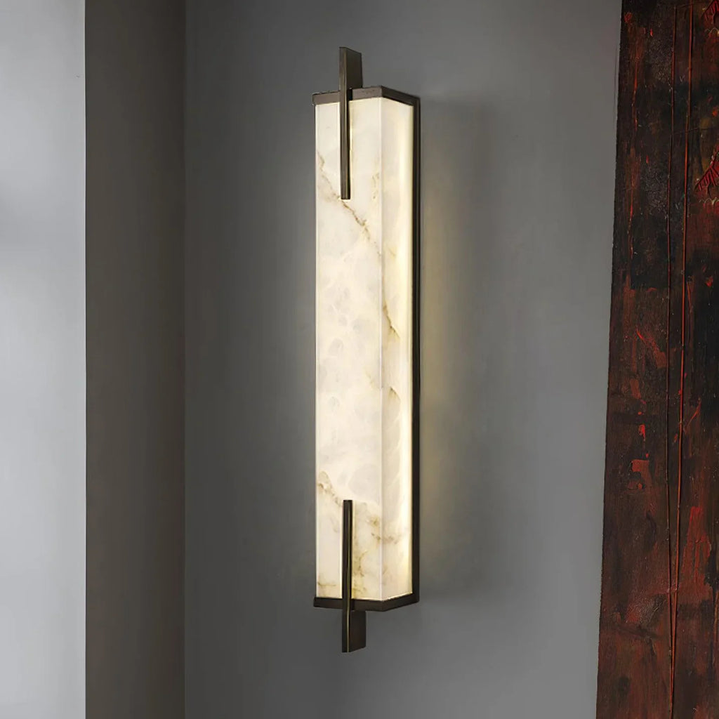 Alabaster Rectangle Calliope Wall Sconce