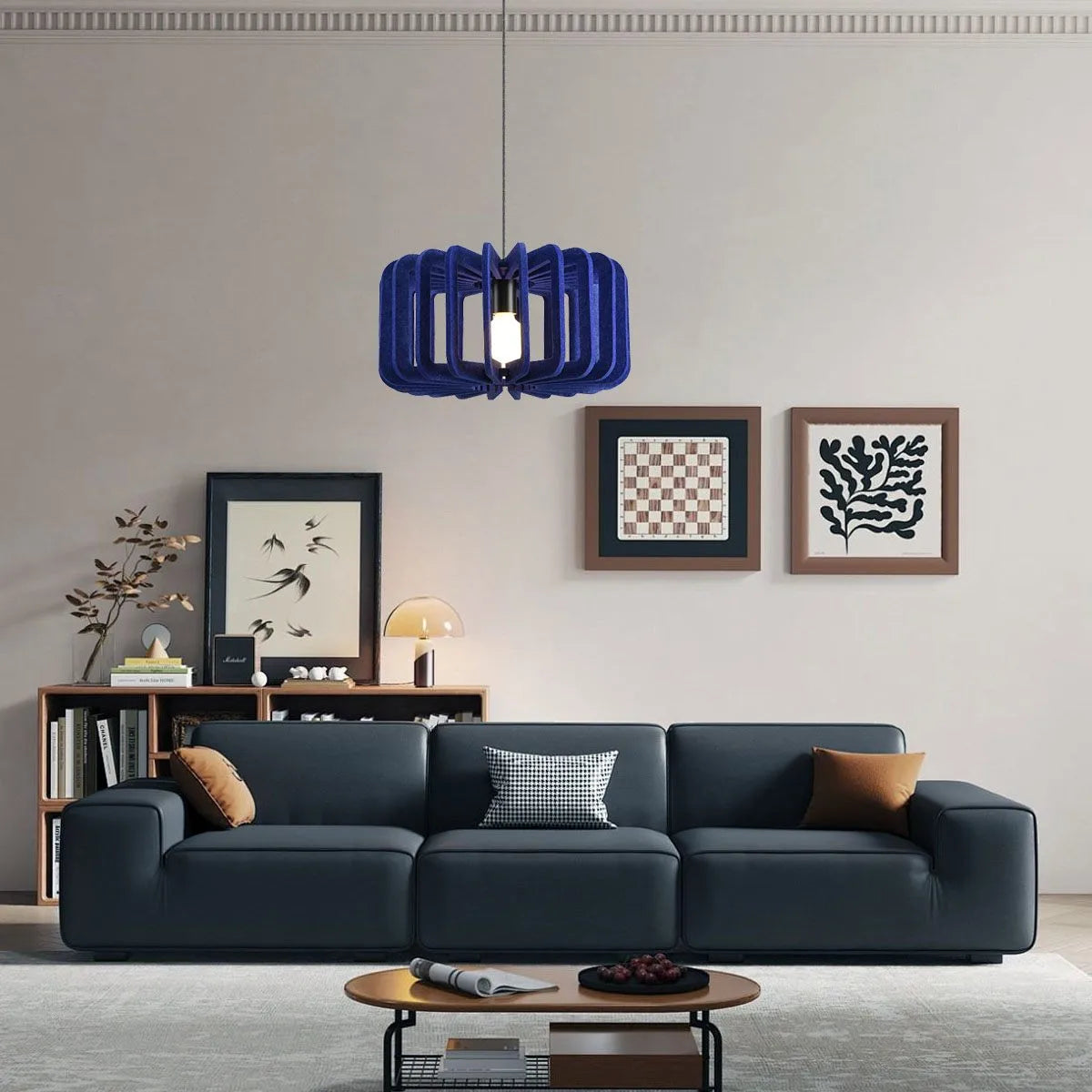 Column Shaped Birdcage Acoustic Pendant Light