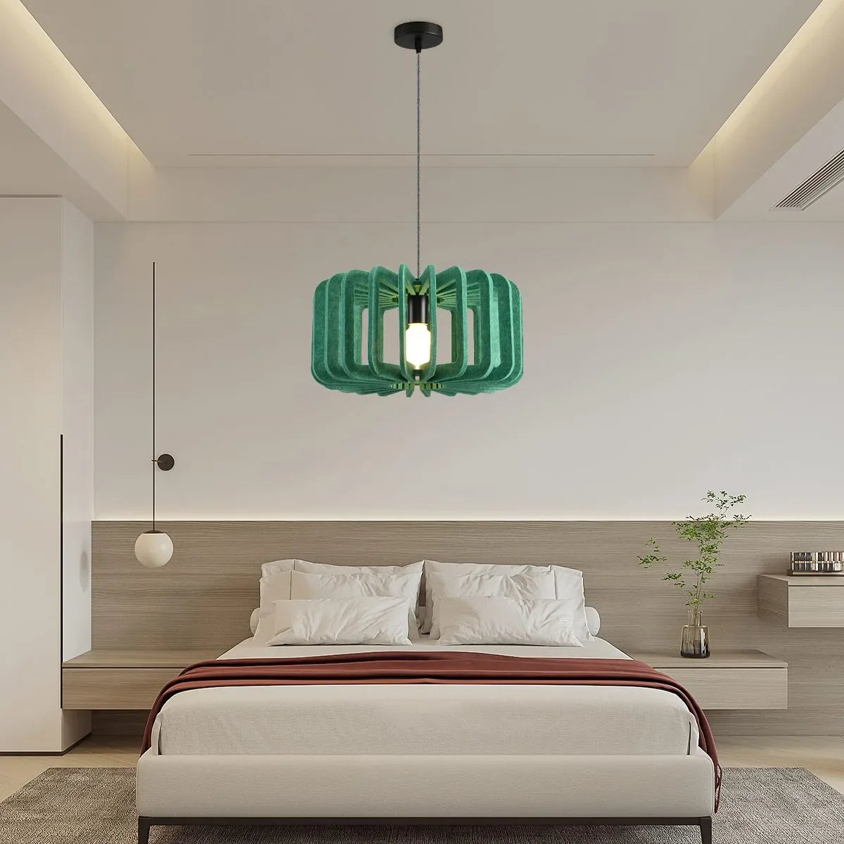 Column Shaped Birdcage Acoustic Pendant Light