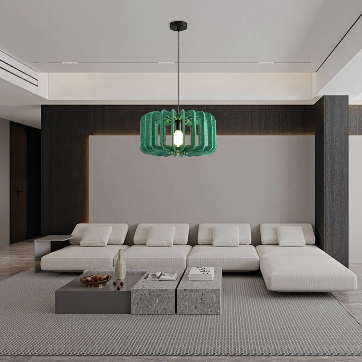 Column Shaped Birdcage Acoustic Pendant Light