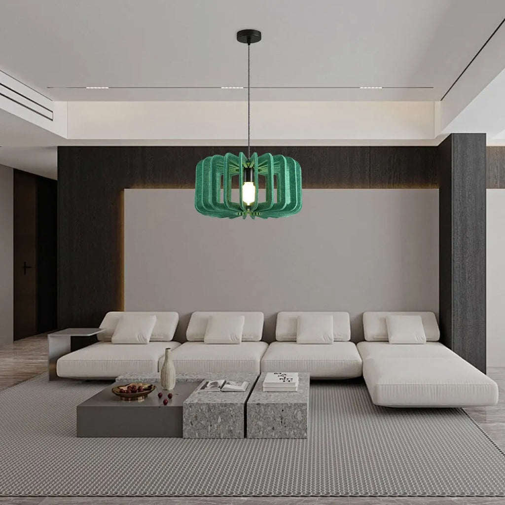 Column Shaped Birdcage Acoustic Pendant Light
