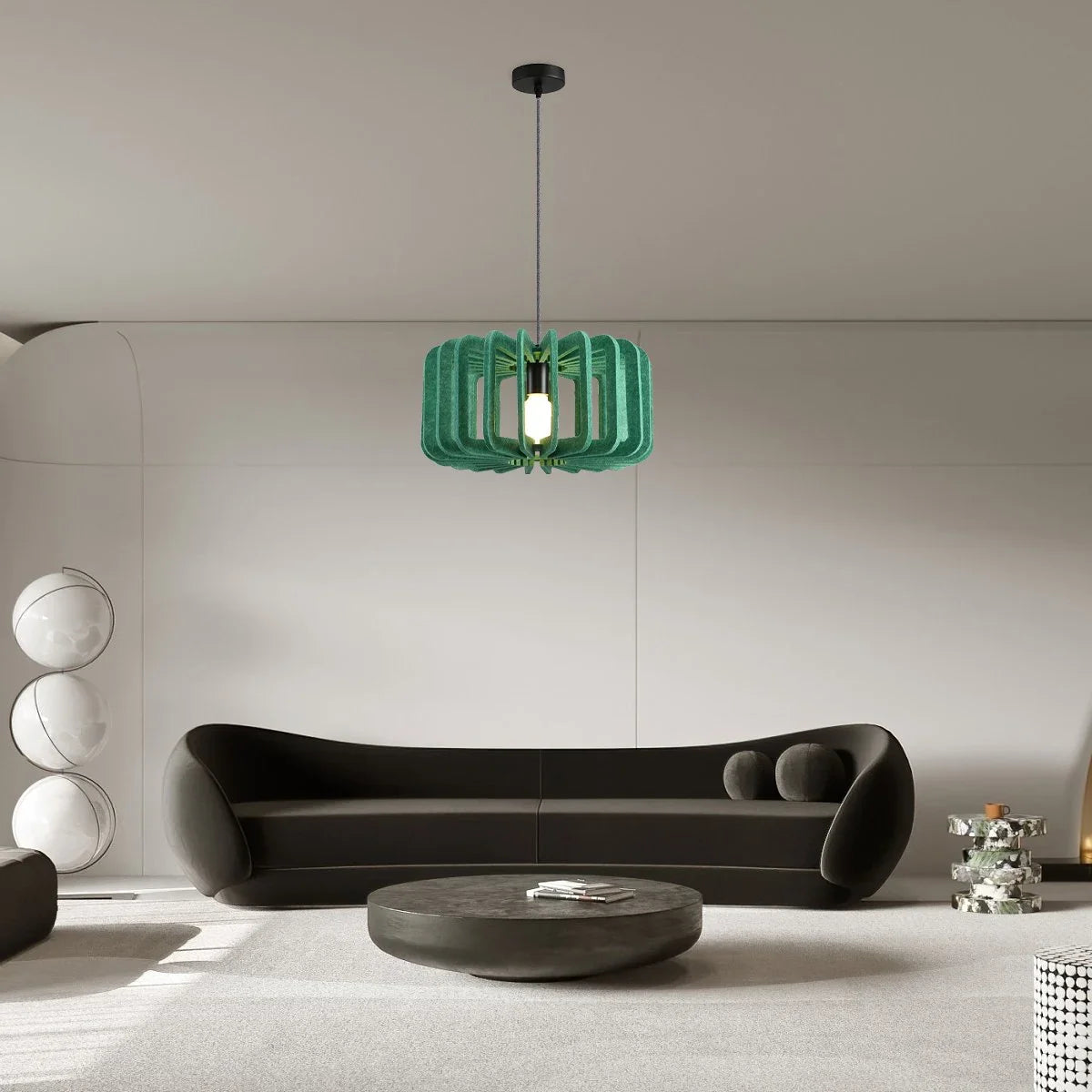 Column Shaped Birdcage Acoustic Pendant Light