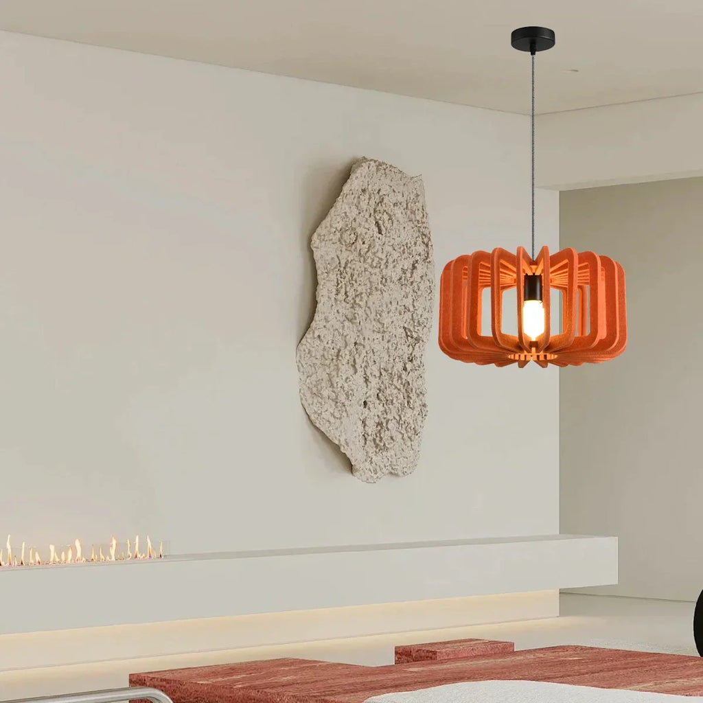 Column Shaped Birdcage Acoustic Pendant Light