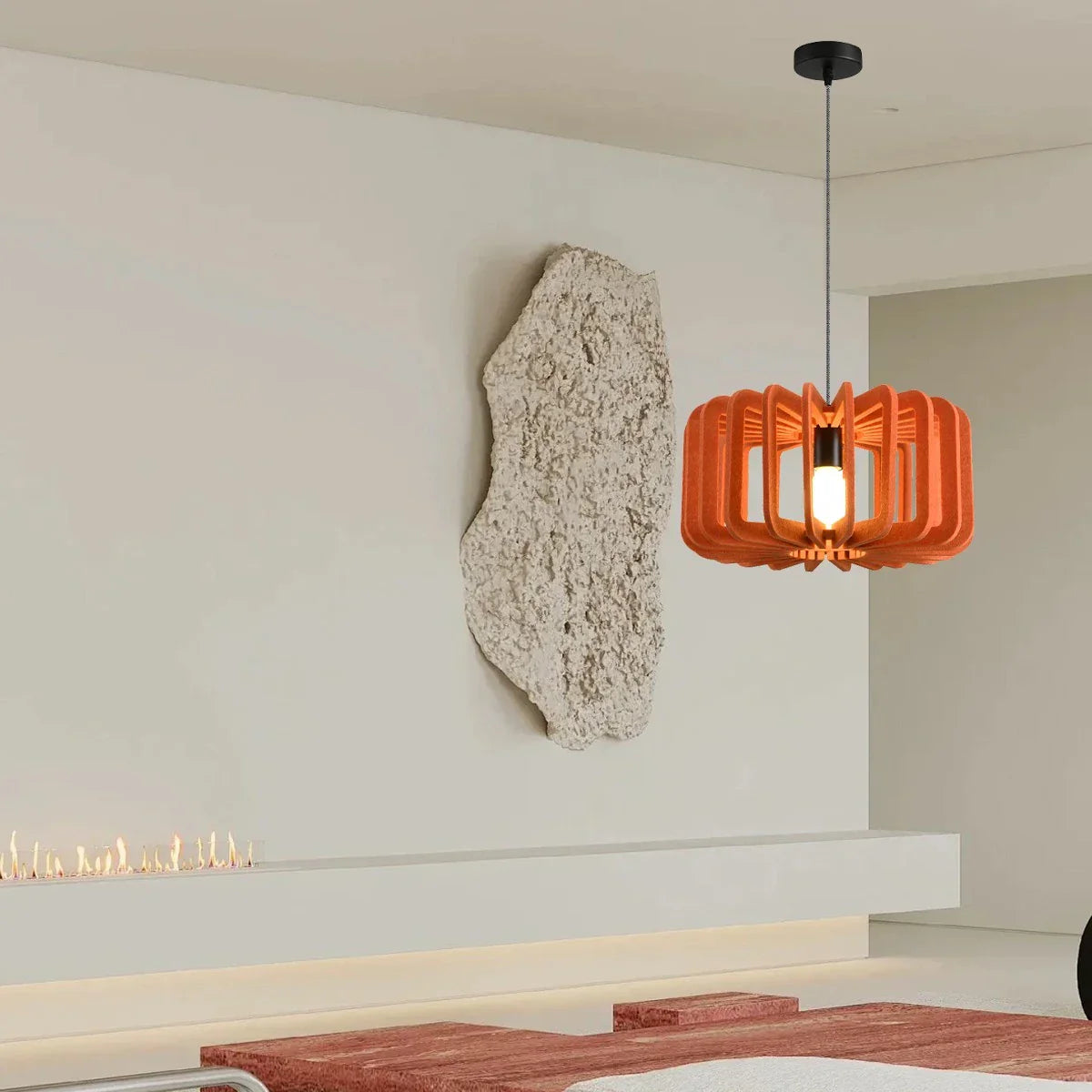 Column Shaped Birdcage Acoustic Pendant Light