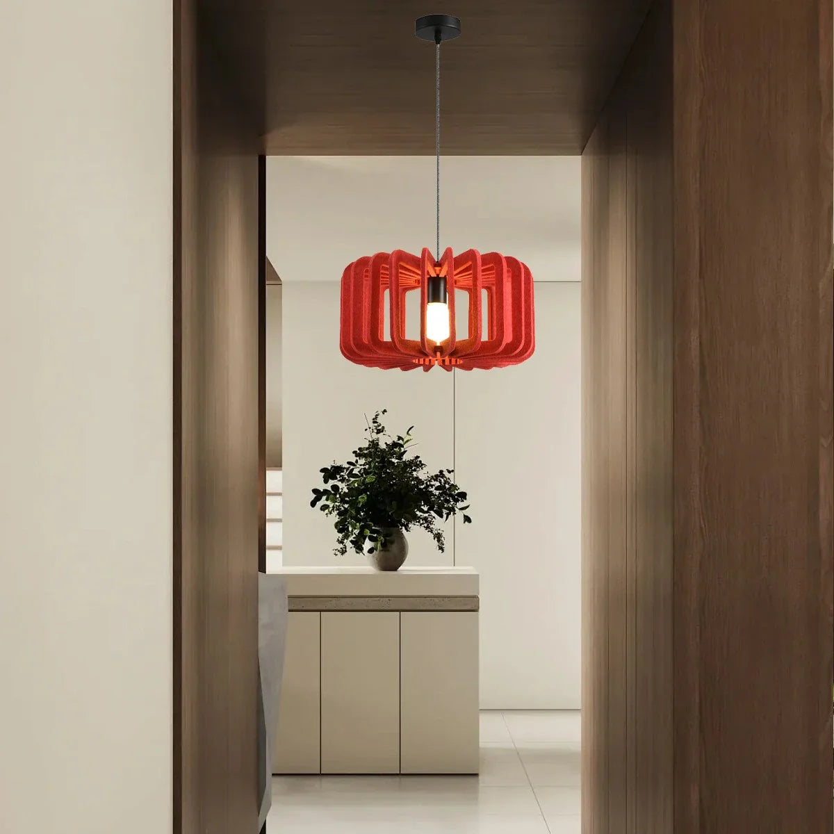 Column Shaped Birdcage Acoustic Pendant Light