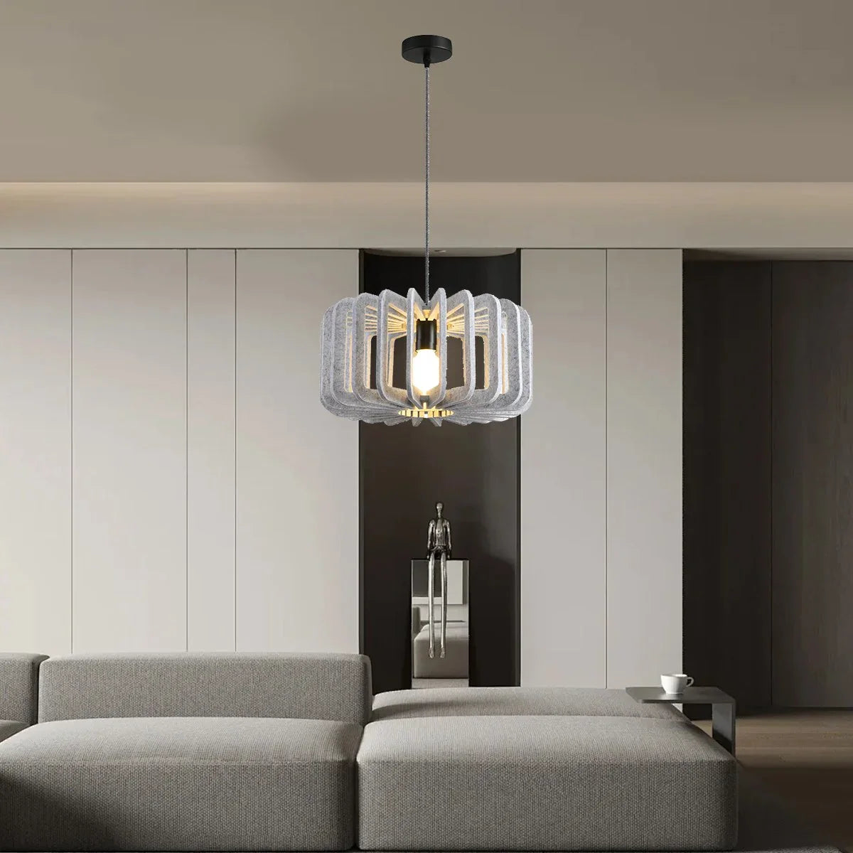 Column Shaped Birdcage Acoustic Pendant Light