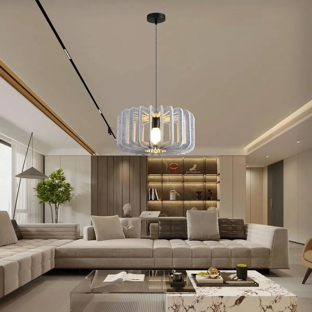 Column Shaped Birdcage Acoustic Pendant Light