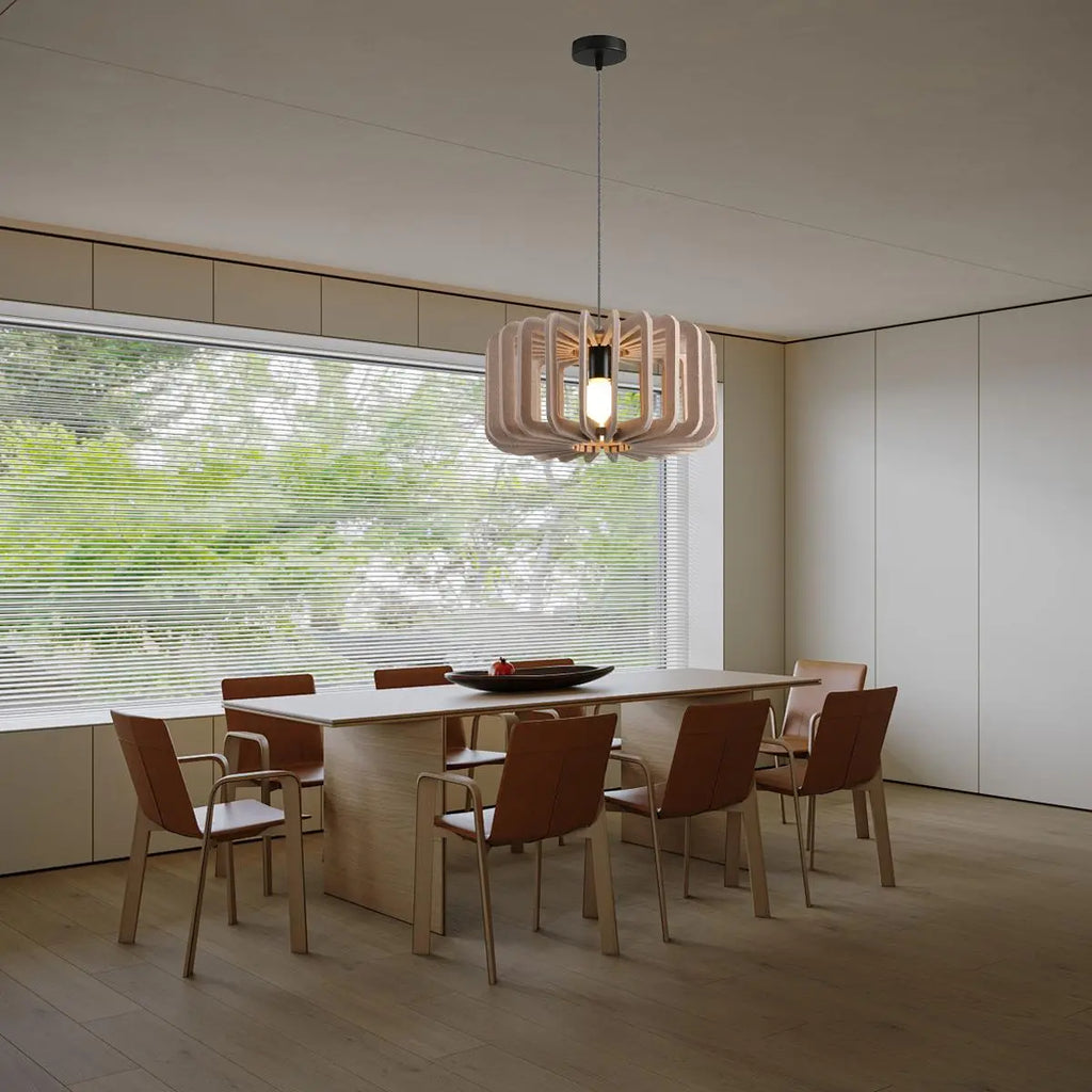 Column Shaped Birdcage Acoustic Pendant Light