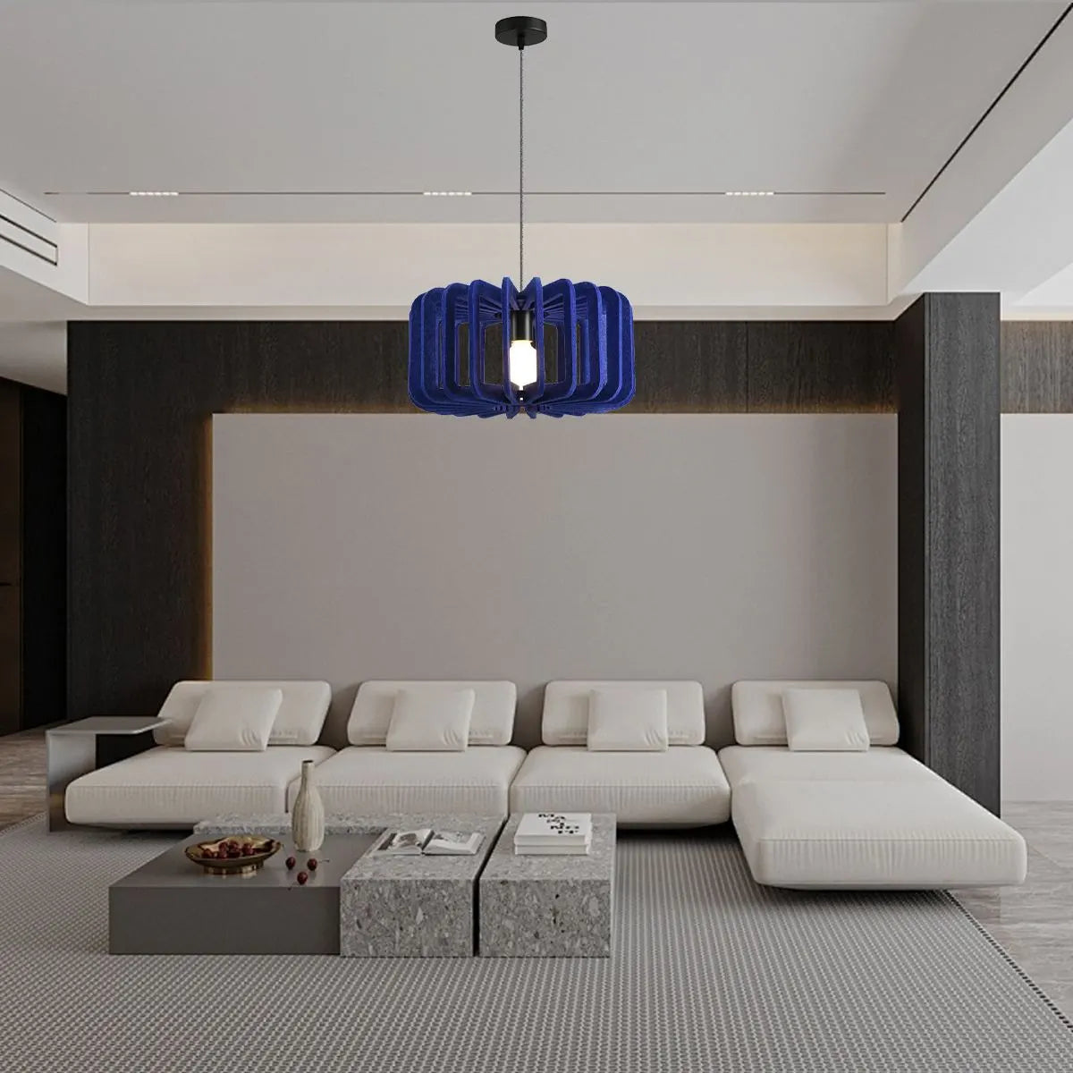Column Shaped Birdcage Acoustic Pendant Light