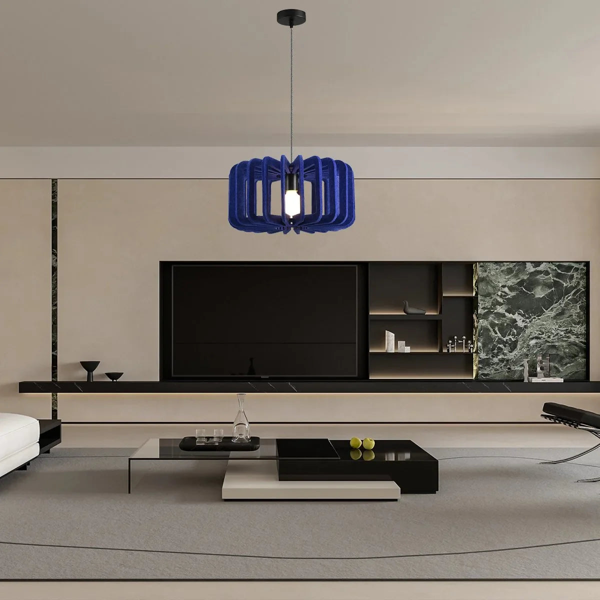Column Shaped Birdcage Acoustic Pendant Light