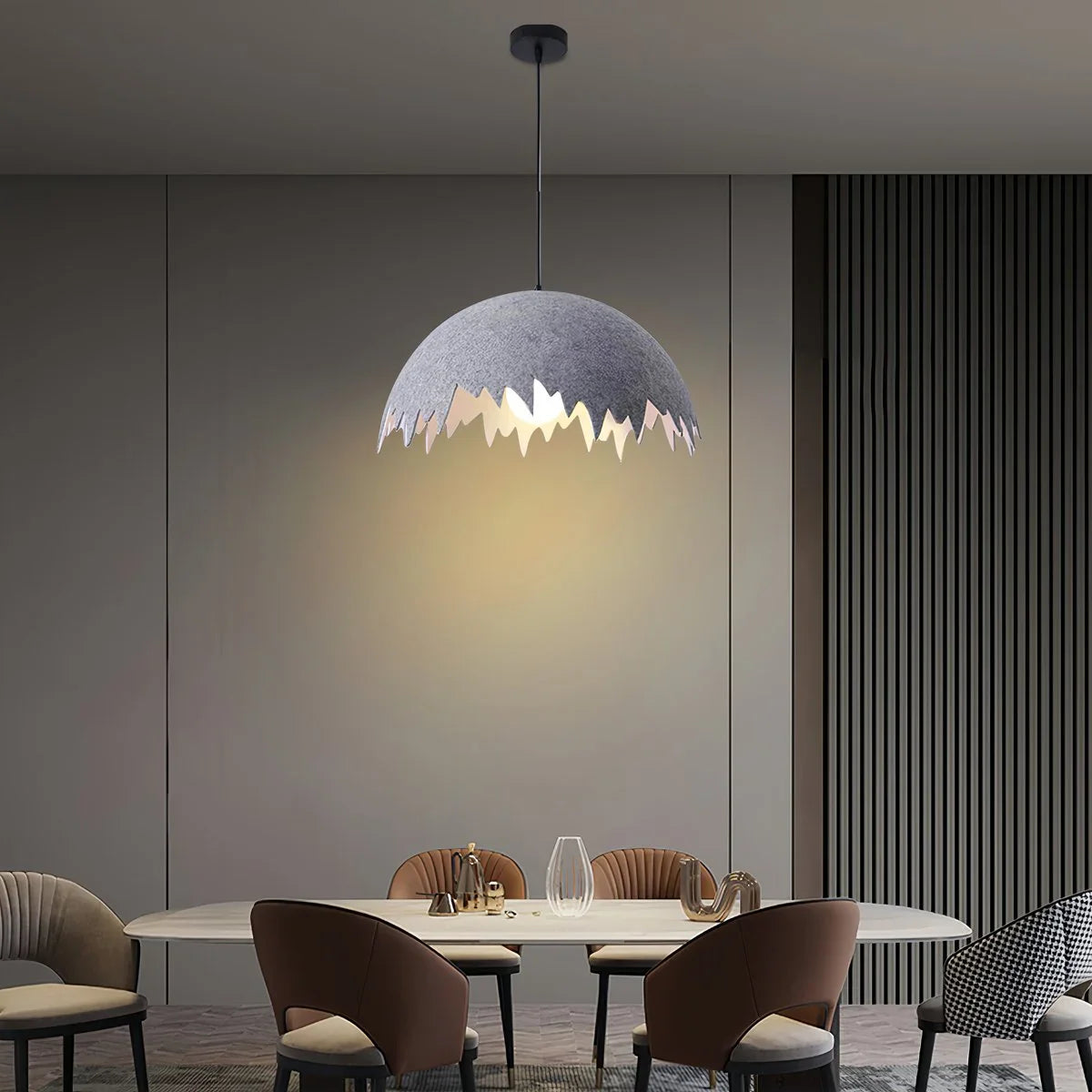 Eggshell Acoustic Pendent Light for Office