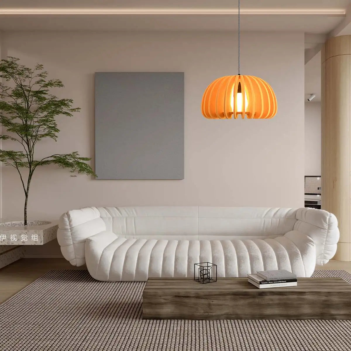 Half Circle Ball Birdcage Acoustic Pendant Light