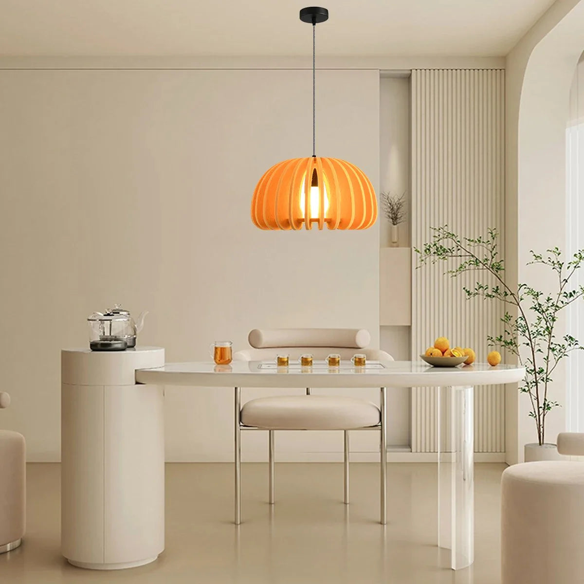 Half Circle Ball Birdcage Acoustic Pendant Light