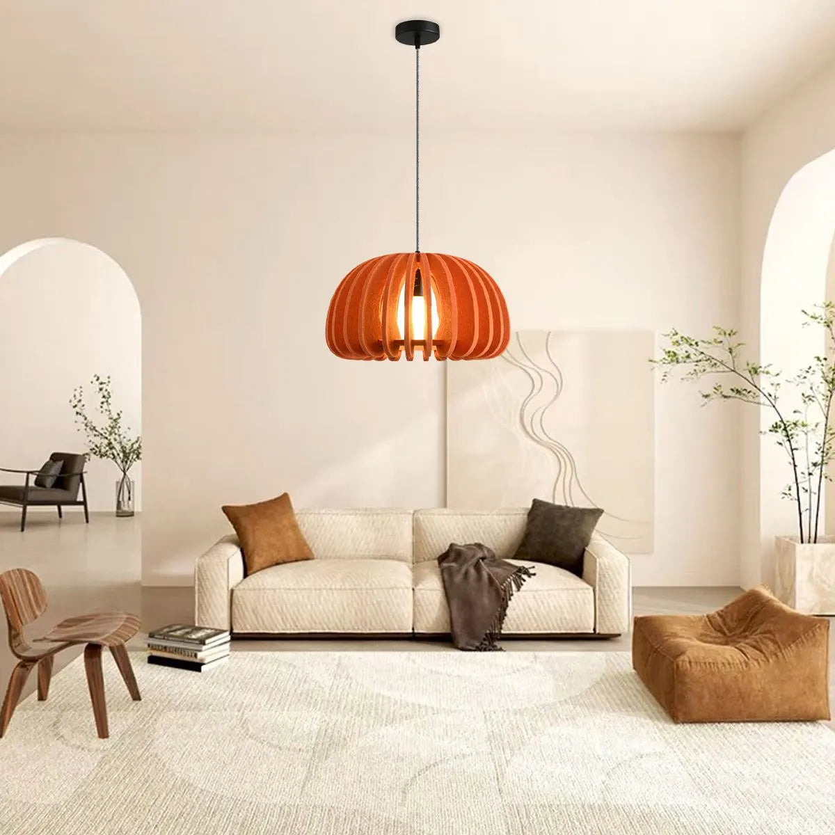 Half Circle Ball Birdcage Acoustic Pendant Light