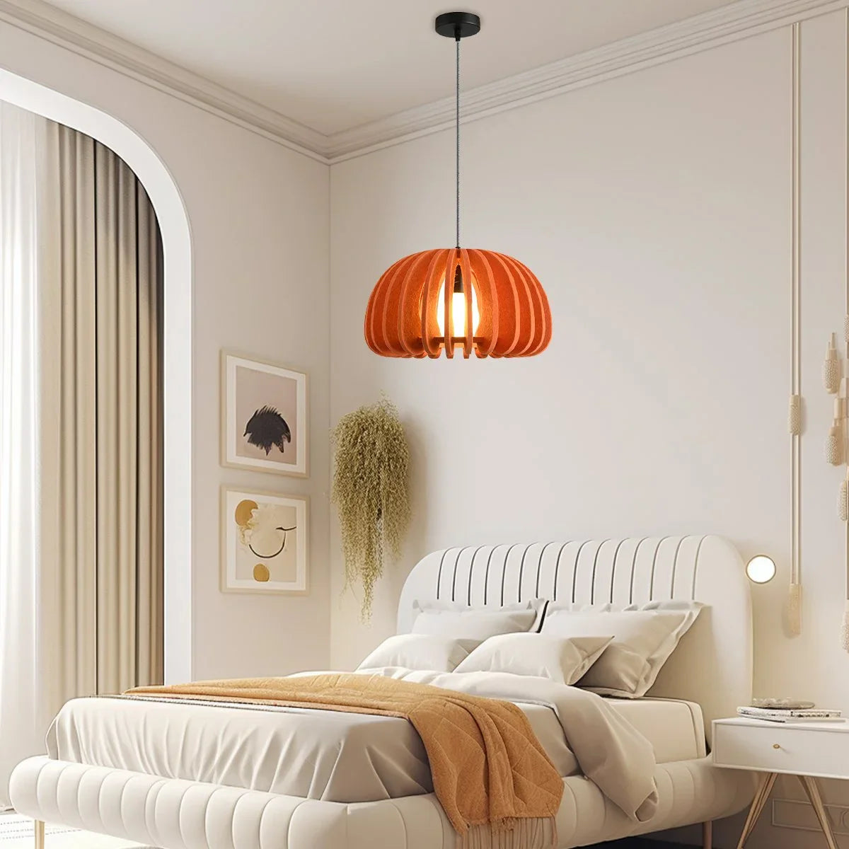 Half Circle Ball Birdcage Acoustic Pendant Light
