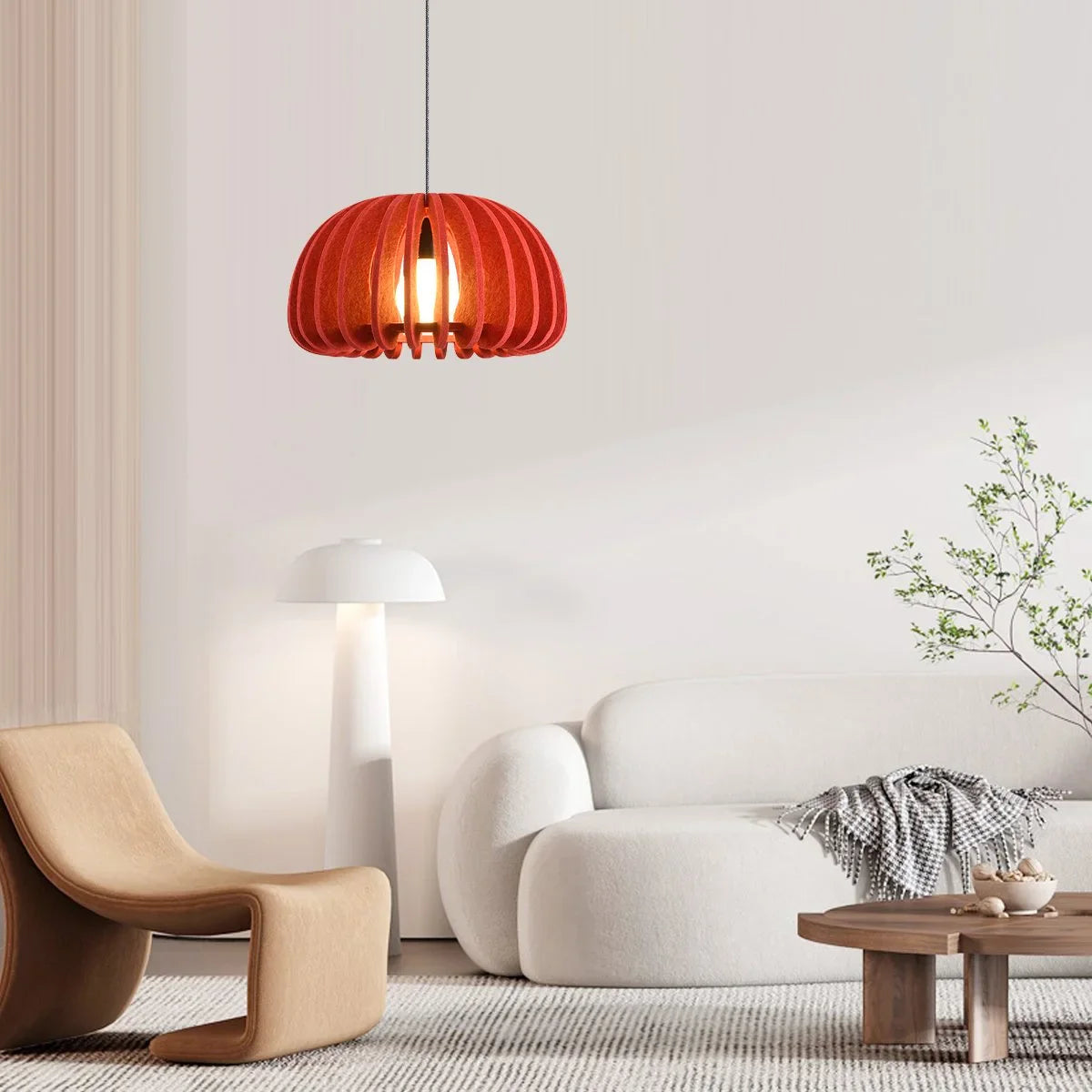 Half Circle Ball Birdcage Acoustic Pendant Light