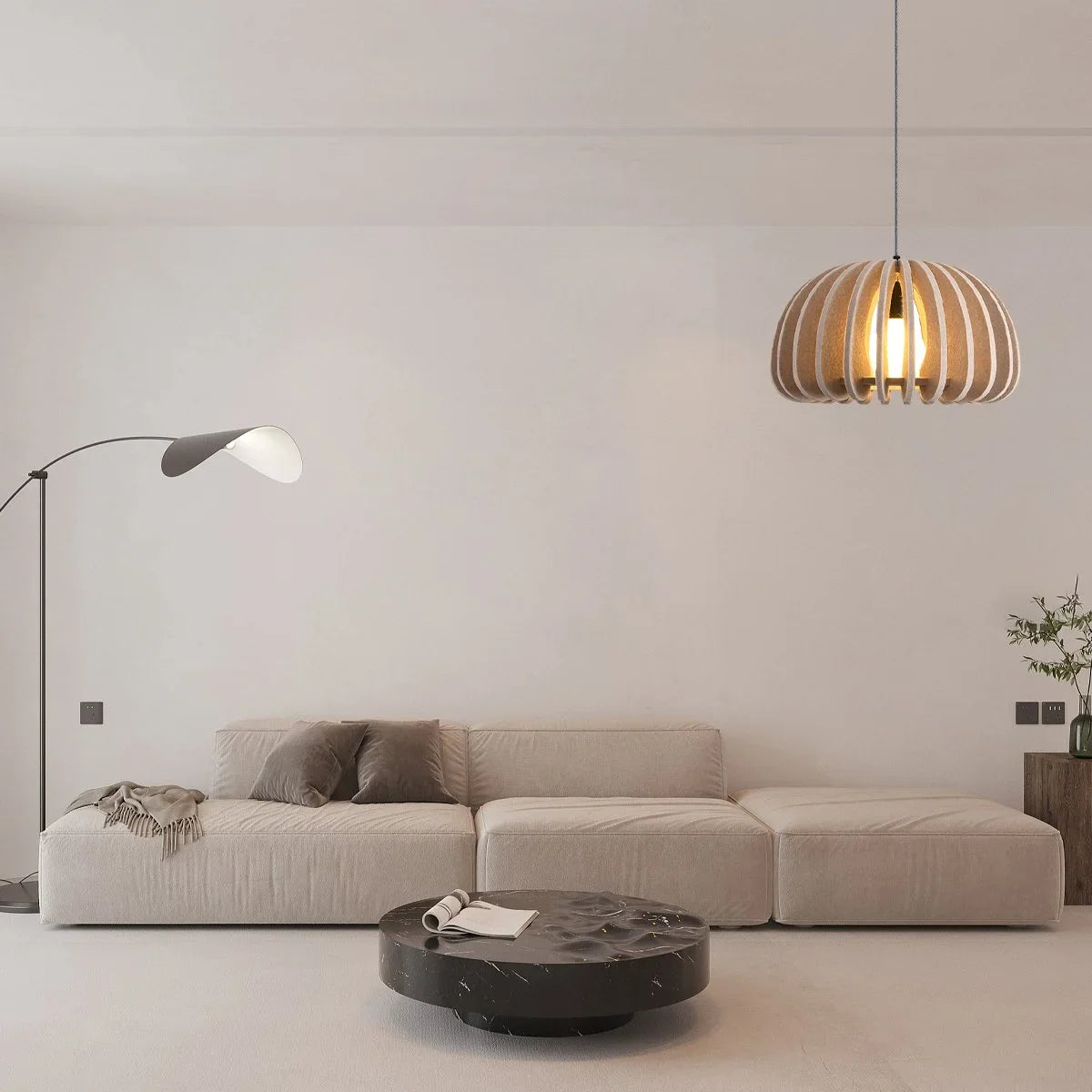 Half Circle Ball Birdcage Acoustic Pendant Light