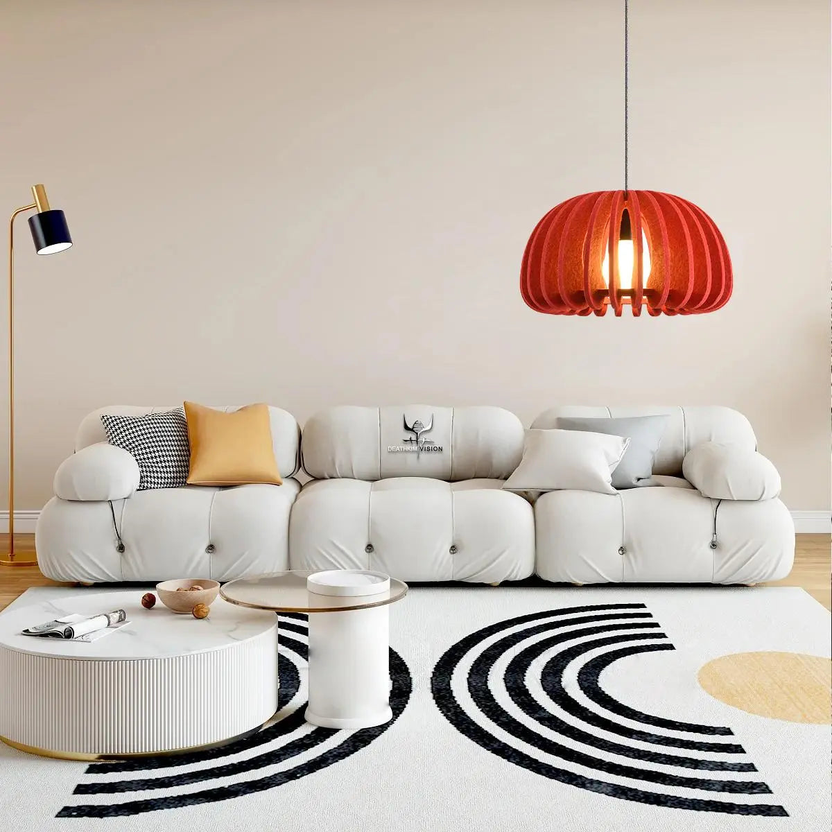 Half Circle Ball Birdcage Acoustic Pendant Light