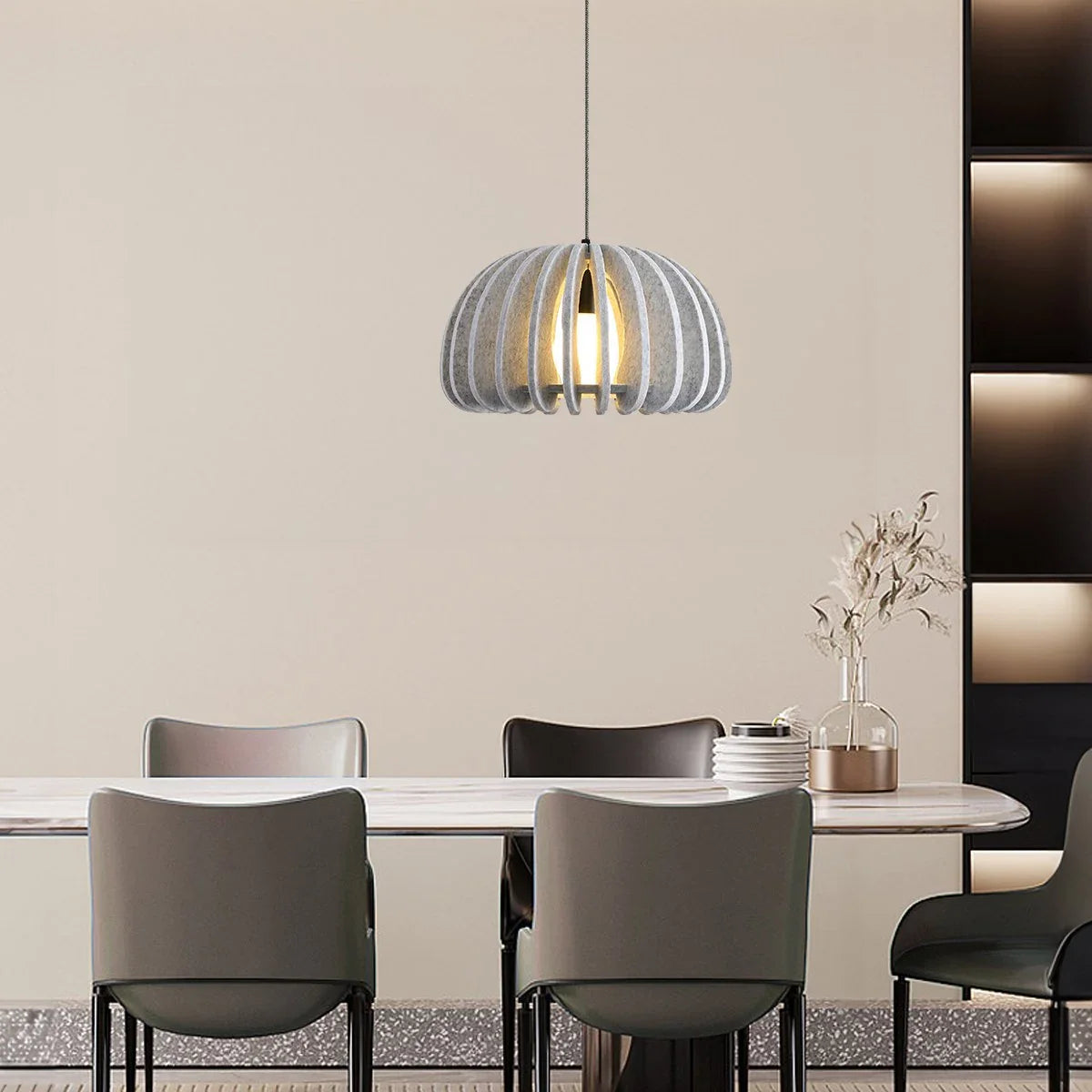Half Circle Ball Birdcage Acoustic Pendant Light