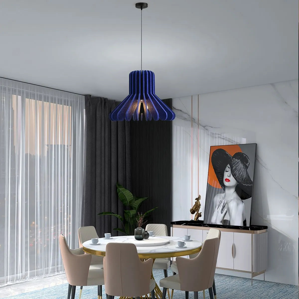 Nordic Octopus Felt Acoustic Pendant Light