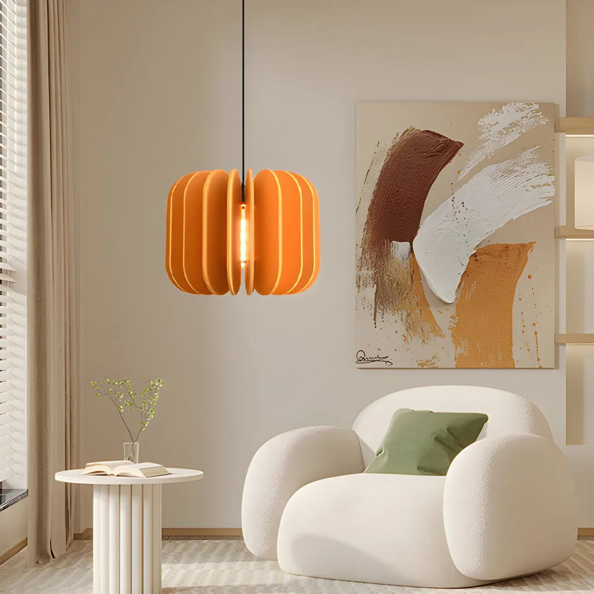 Pumpkin Slice Acoustic Pendant Light