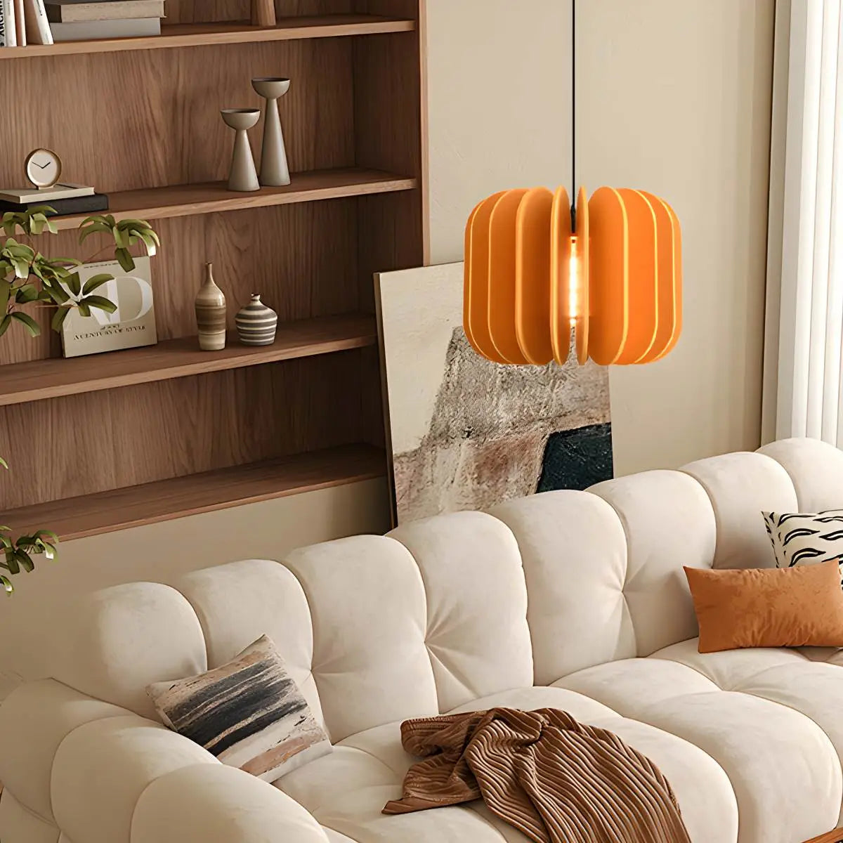 Pumpkin Slice Acoustic Pendant Light