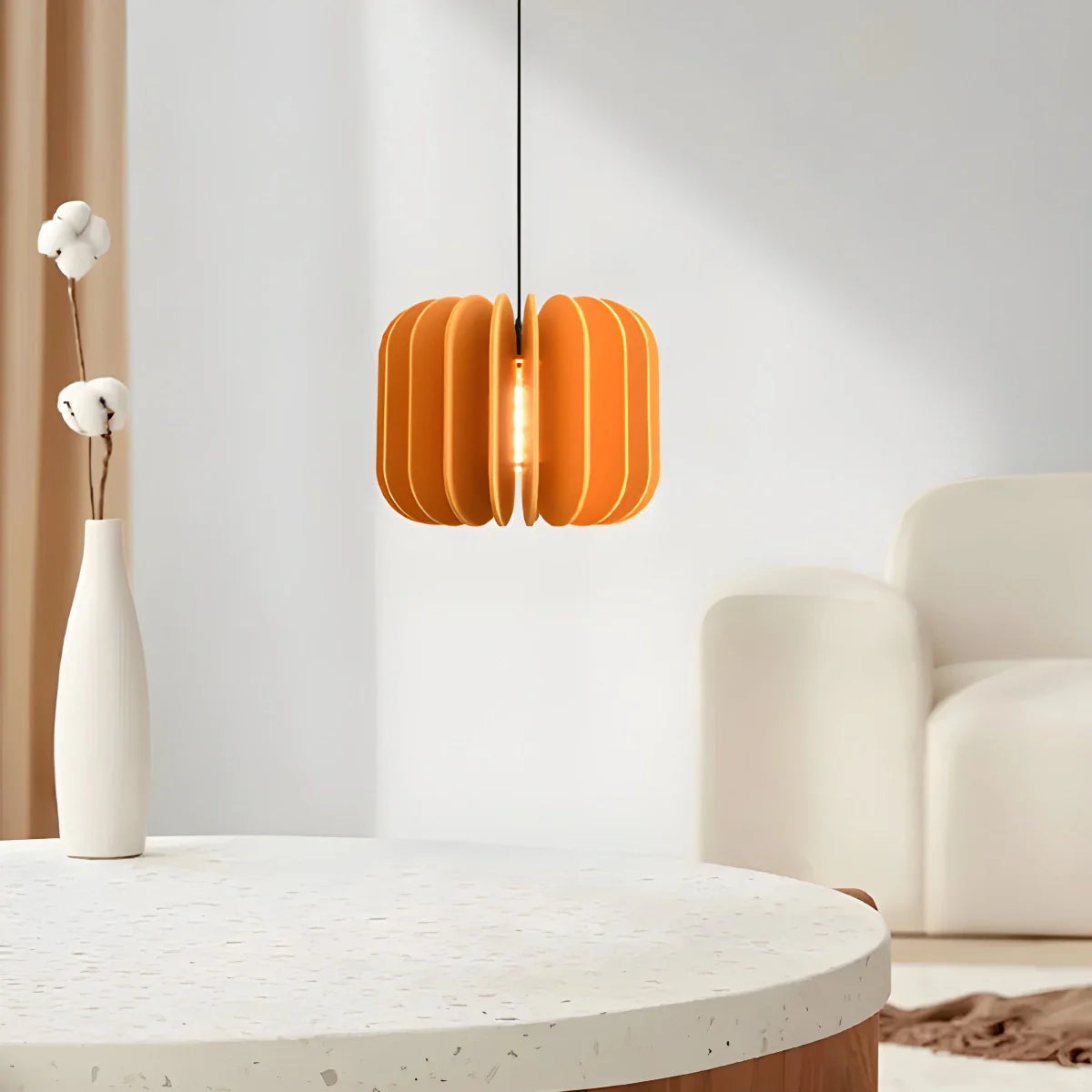 Pumpkin Slice Acoustic Pendant Light