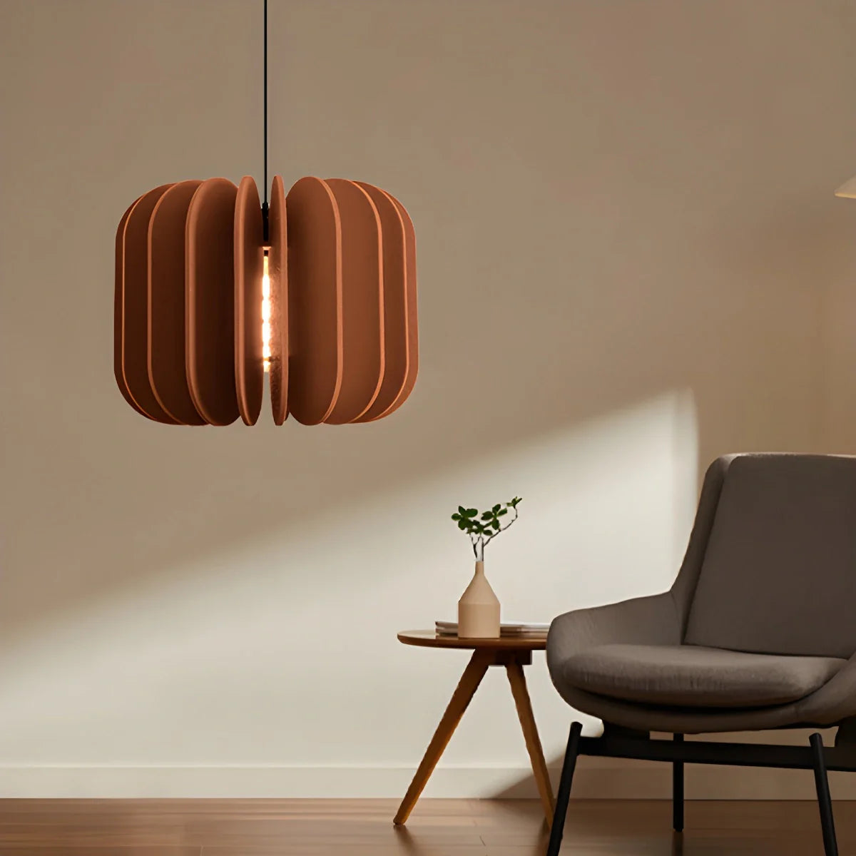 Pumpkin Slice Acoustic Pendant Light