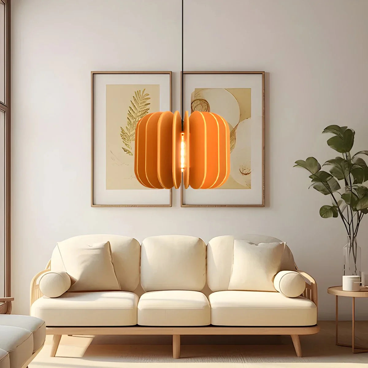 Pumpkin Slice Acoustic Pendant Light