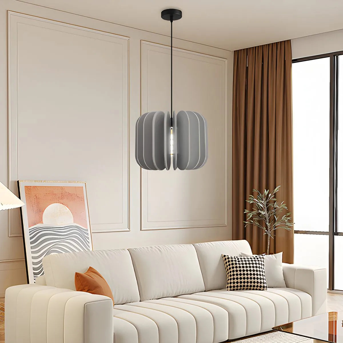 Pumpkin Slice Acoustic Pendant Light