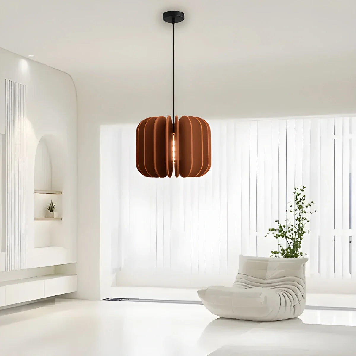 Pumpkin Slice Acoustic Pendant Light