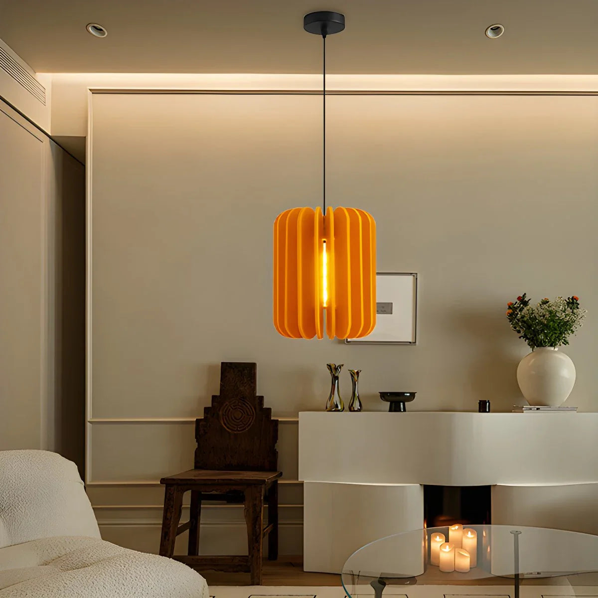 Pumpkin Slice Acoustic Pendant Light