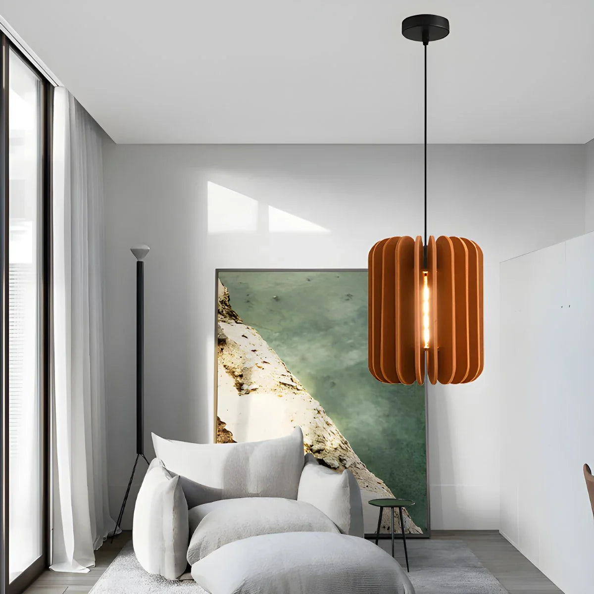 Pumpkin Slice Acoustic Pendant Light