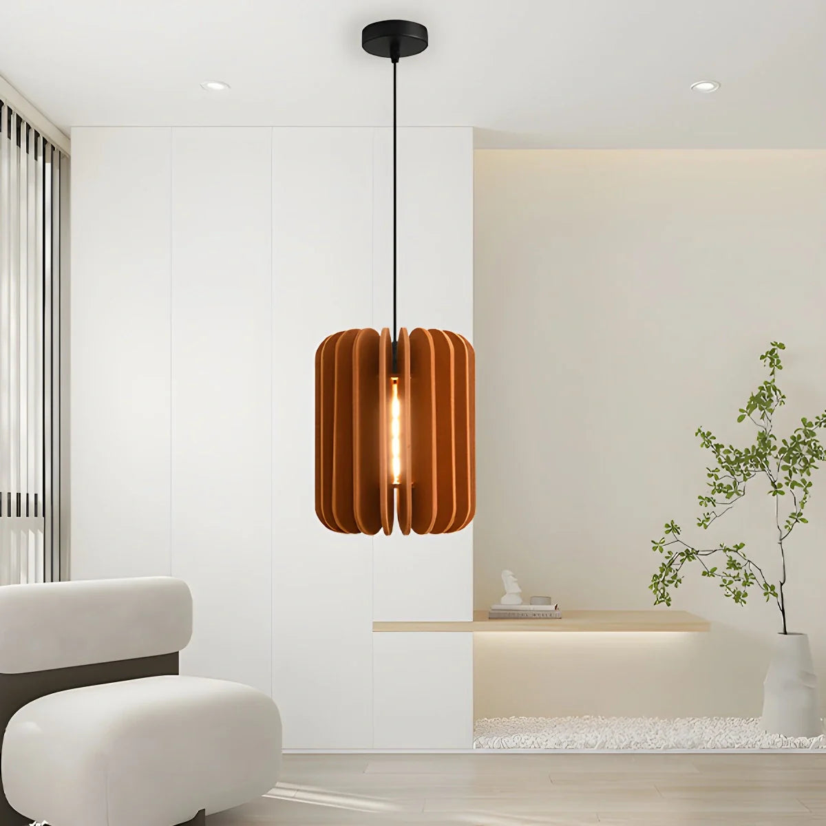 Pumpkin Slice Acoustic Pendant Light