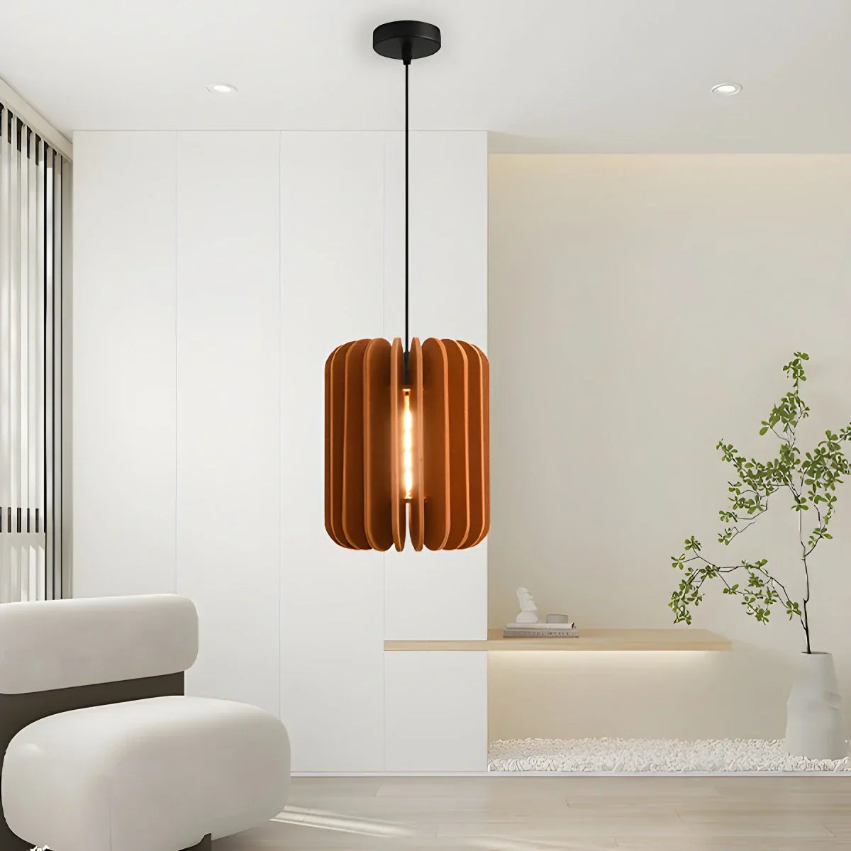 Pumpkin Slice Acoustic Pendant Light