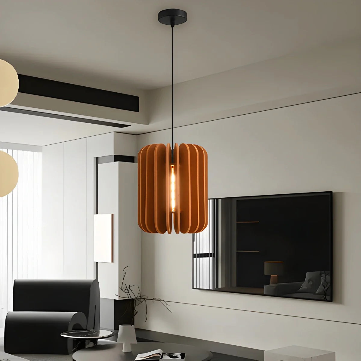 Pumpkin Slice Acoustic Pendant Light
