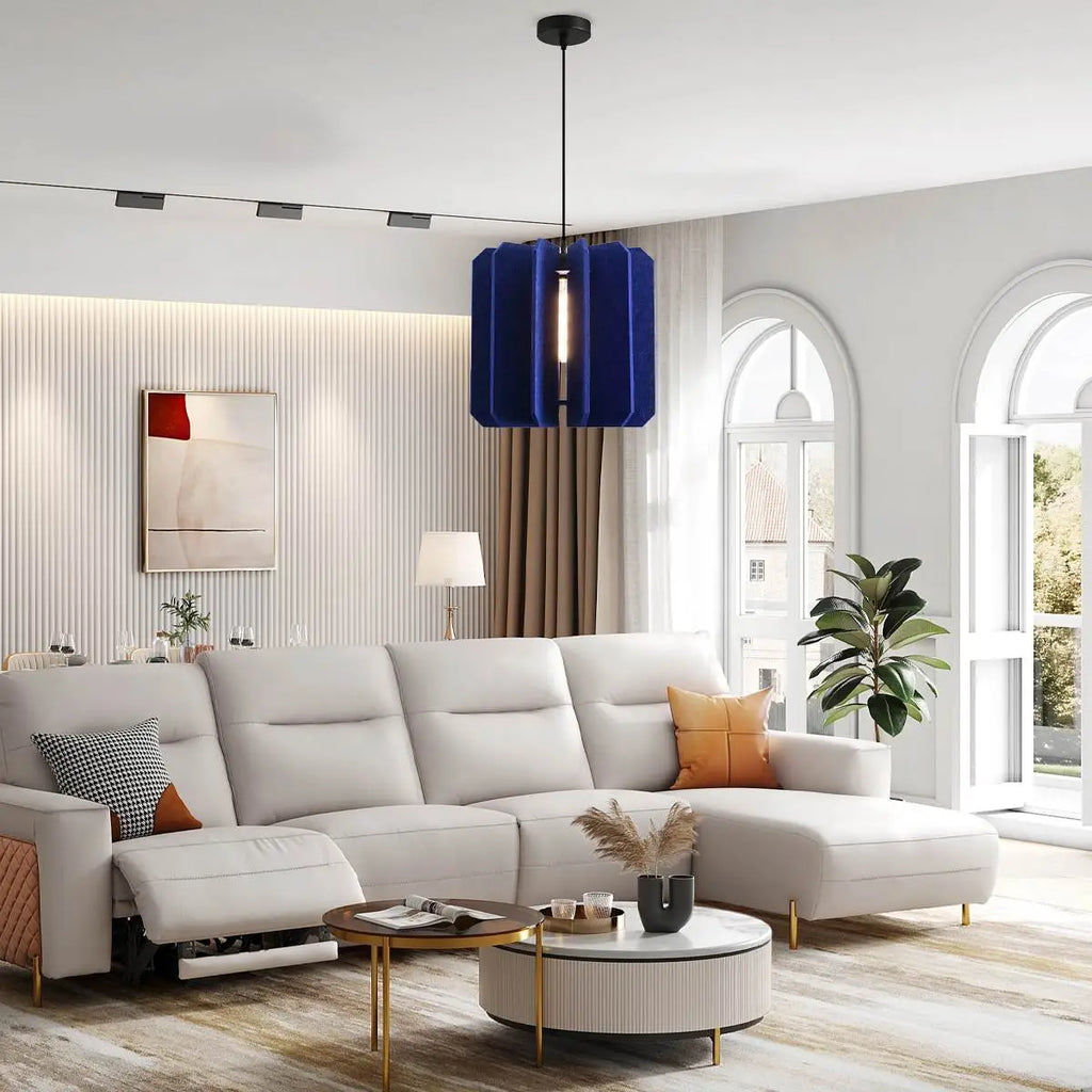 Rectangular Piece Acoustic Pendant Light