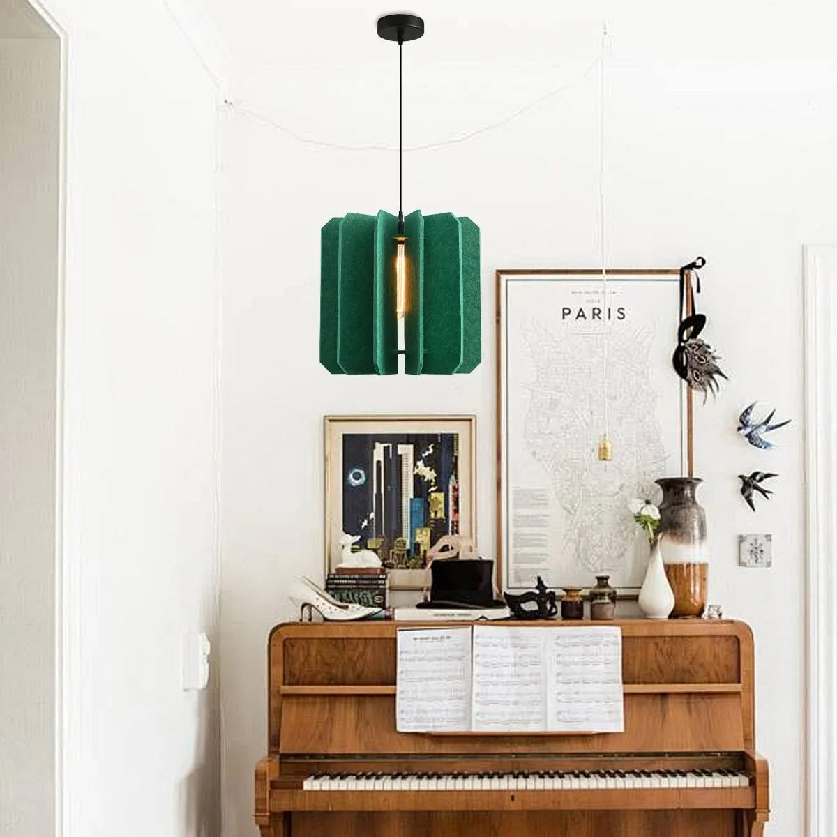 Rectangular Piece Acoustic Pendant Light