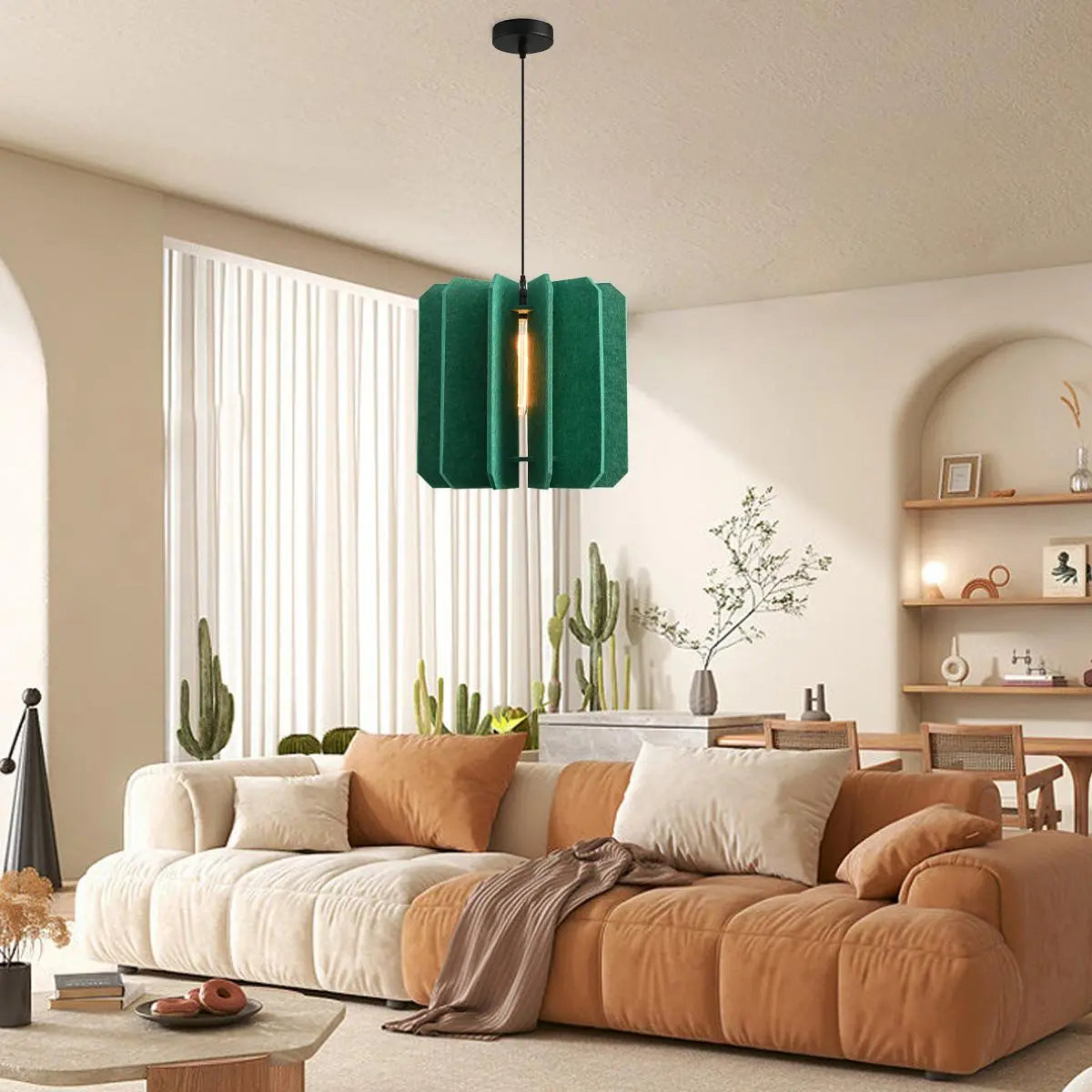 Rectangular Piece Acoustic Pendant Light