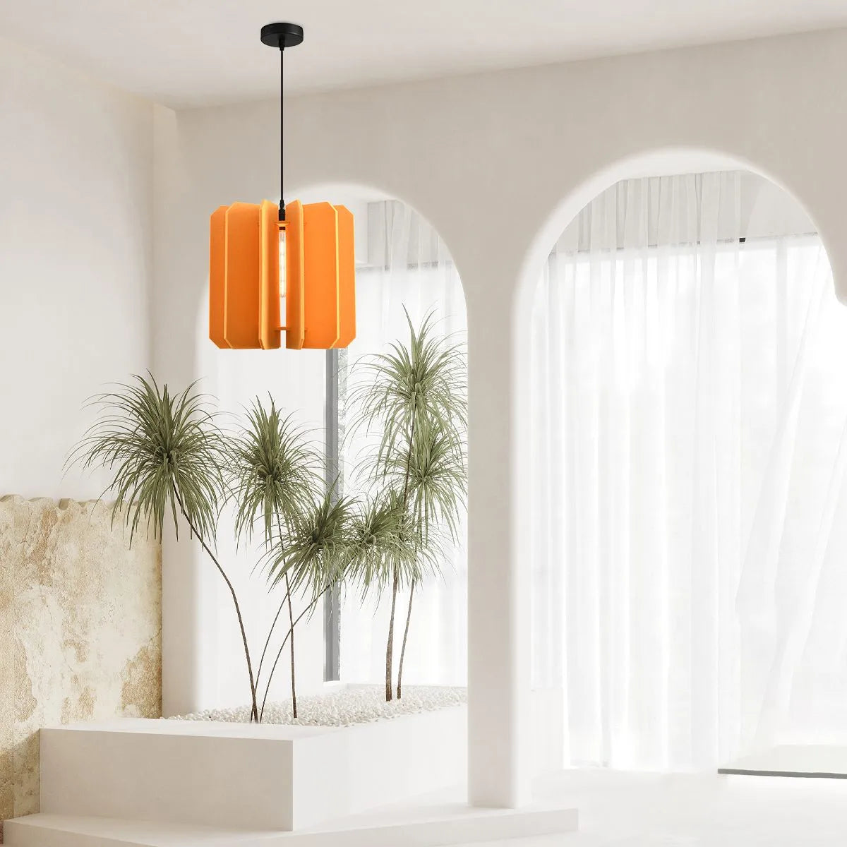 Rectangular Piece Acoustic Pendant Light