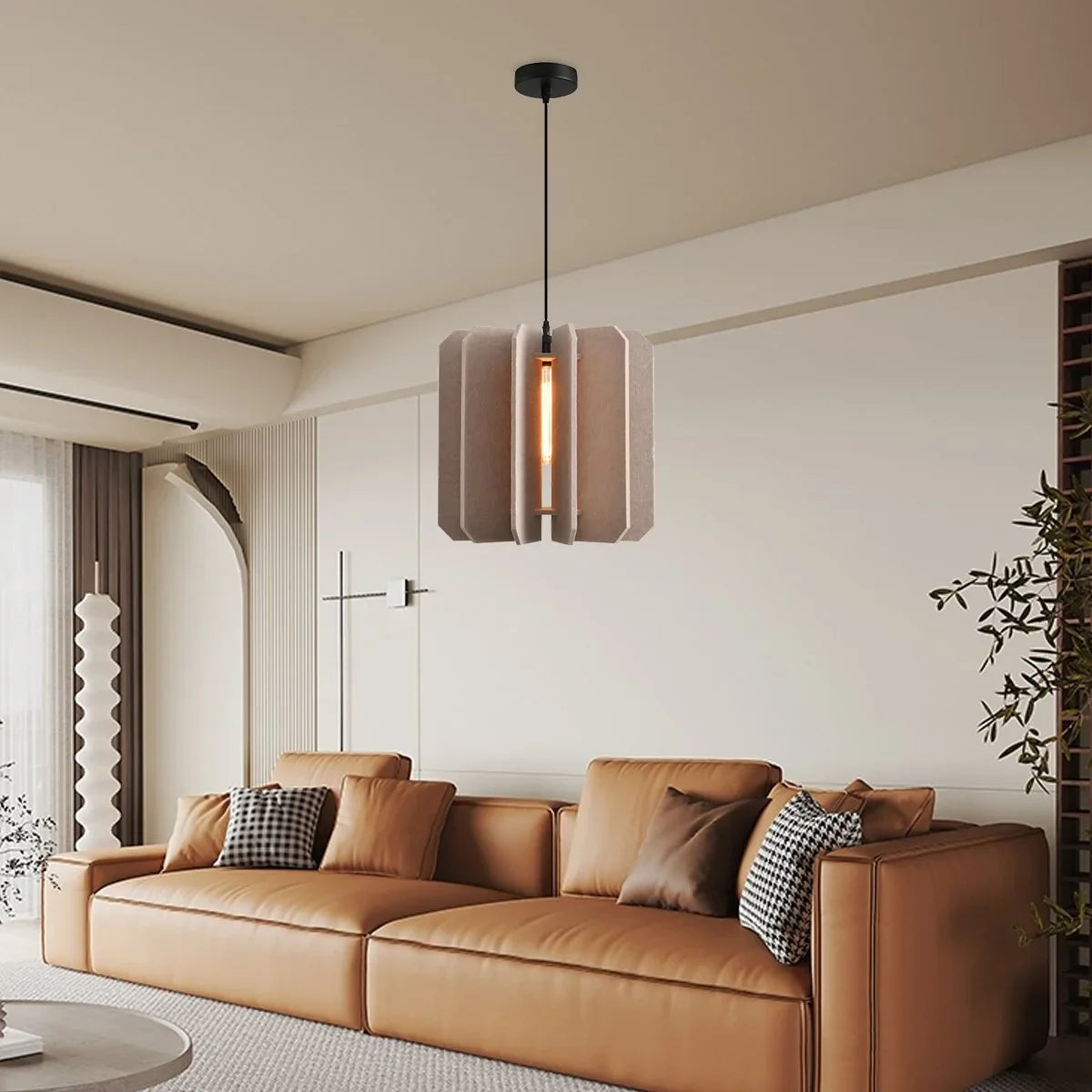 Rectangular Piece Acoustic Pendant Light