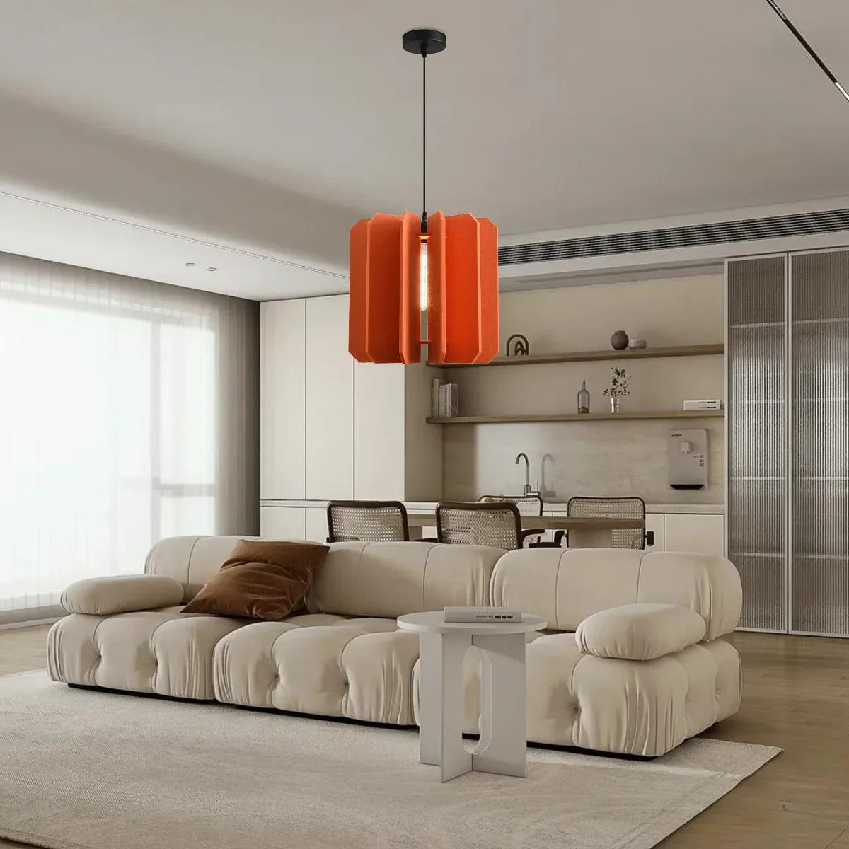 Rectangular Piece Acoustic Pendant Light