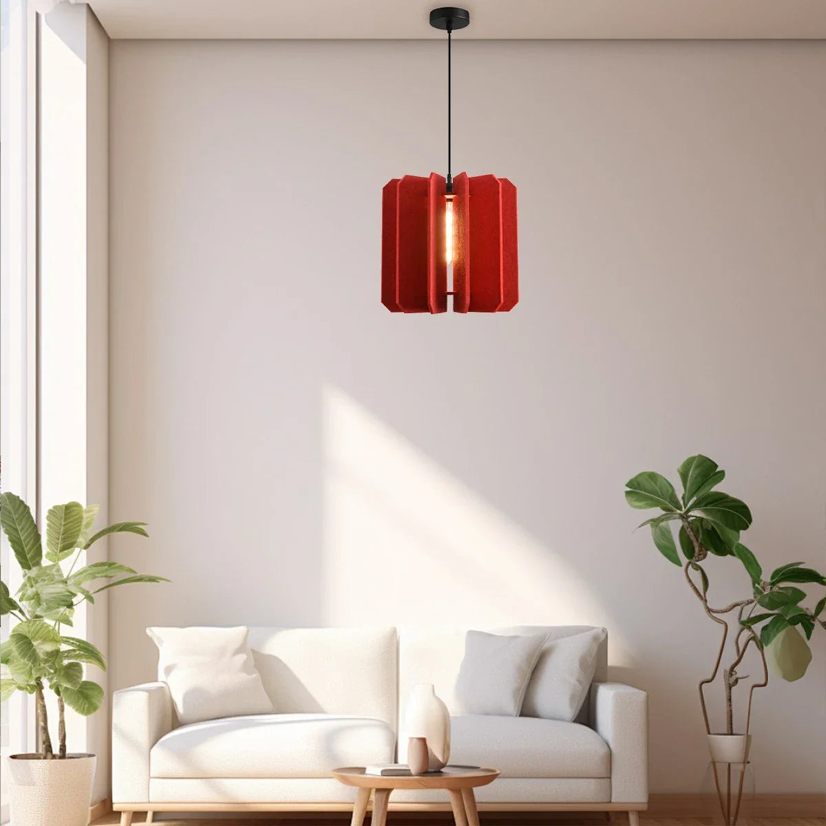 Rectangular Piece Acoustic Pendant Light