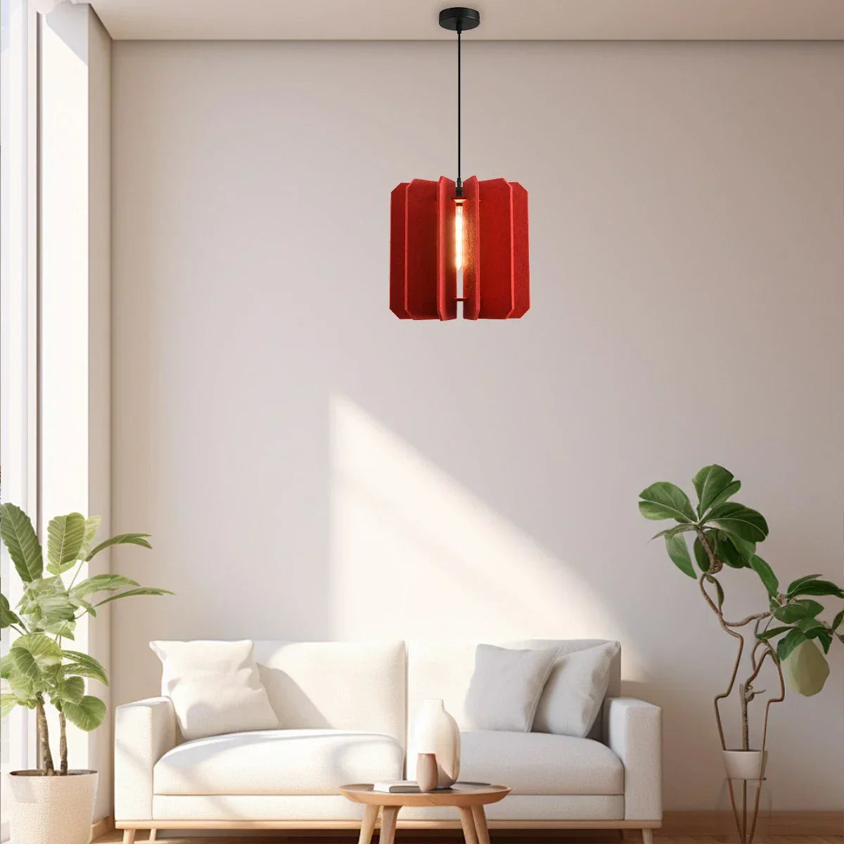 Rectangular Piece Acoustic Pendant Light