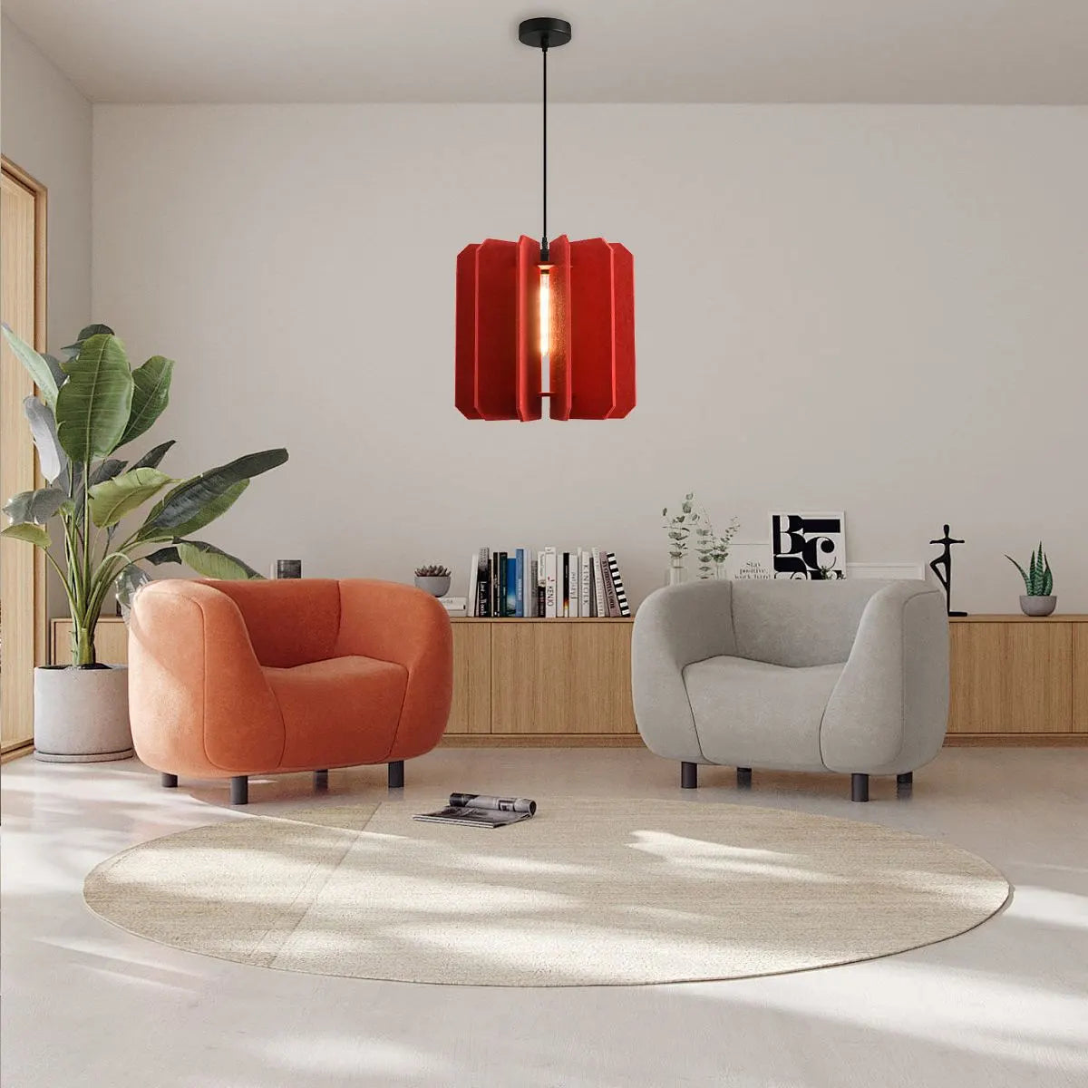 Rectangular Piece Acoustic Pendant Light