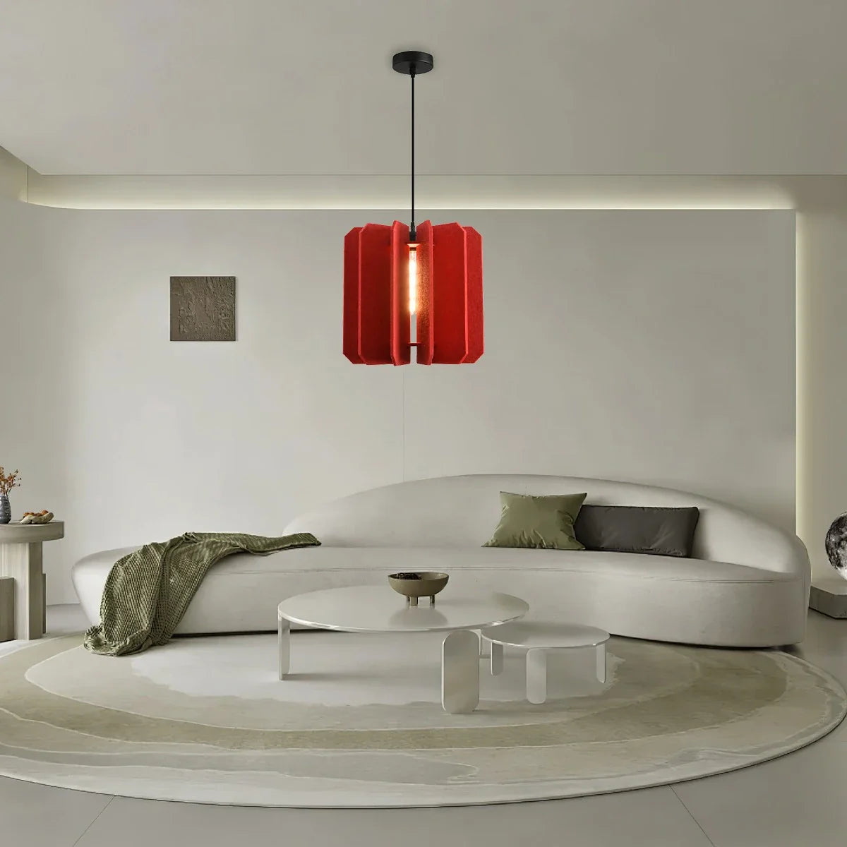Rectangular Piece Acoustic Pendant Light