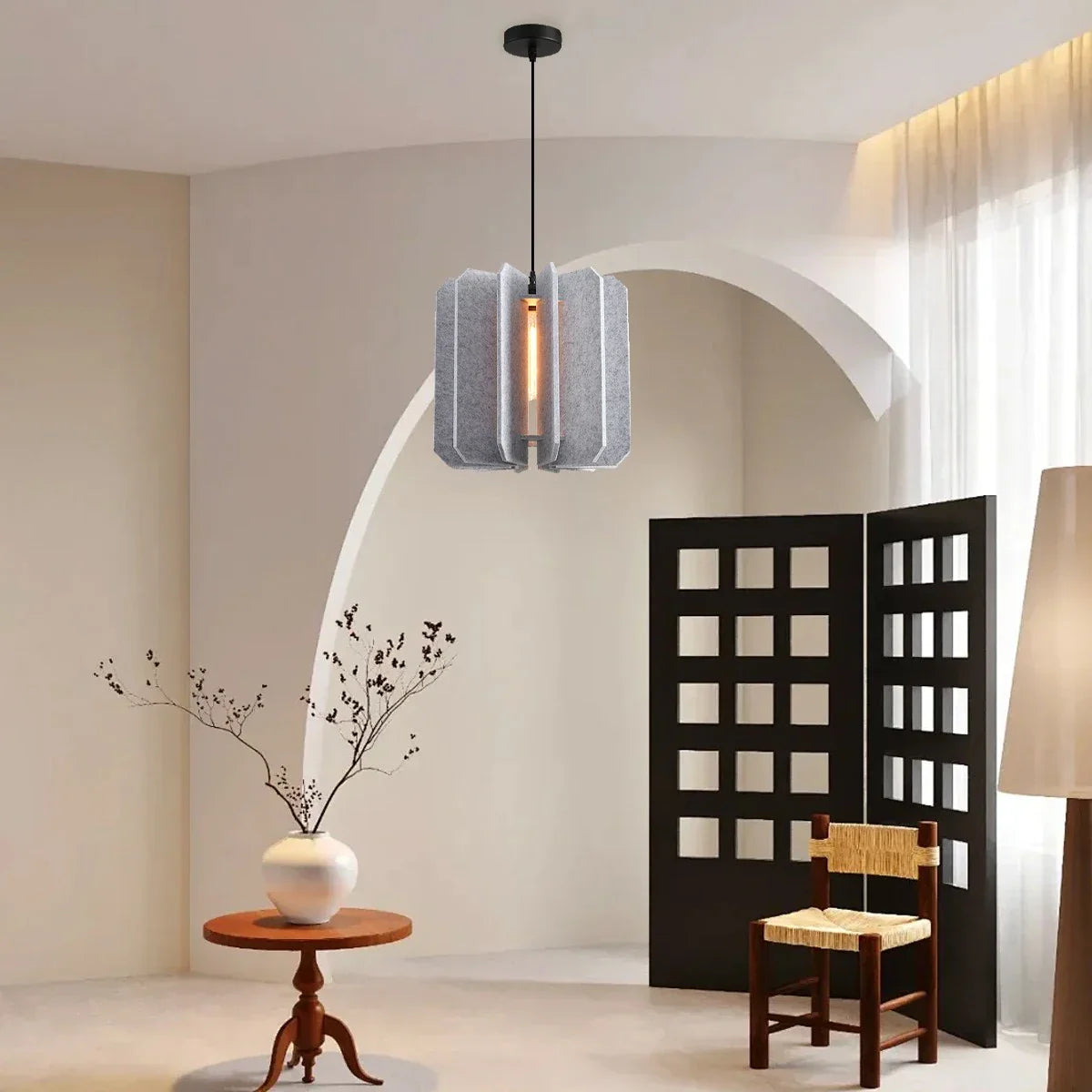 Rectangular Piece Acoustic Pendant Light