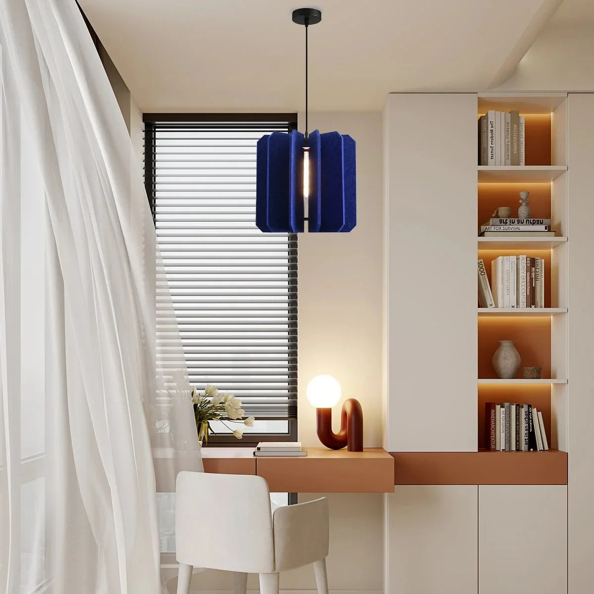 Rectangular Piece Acoustic Pendant Light