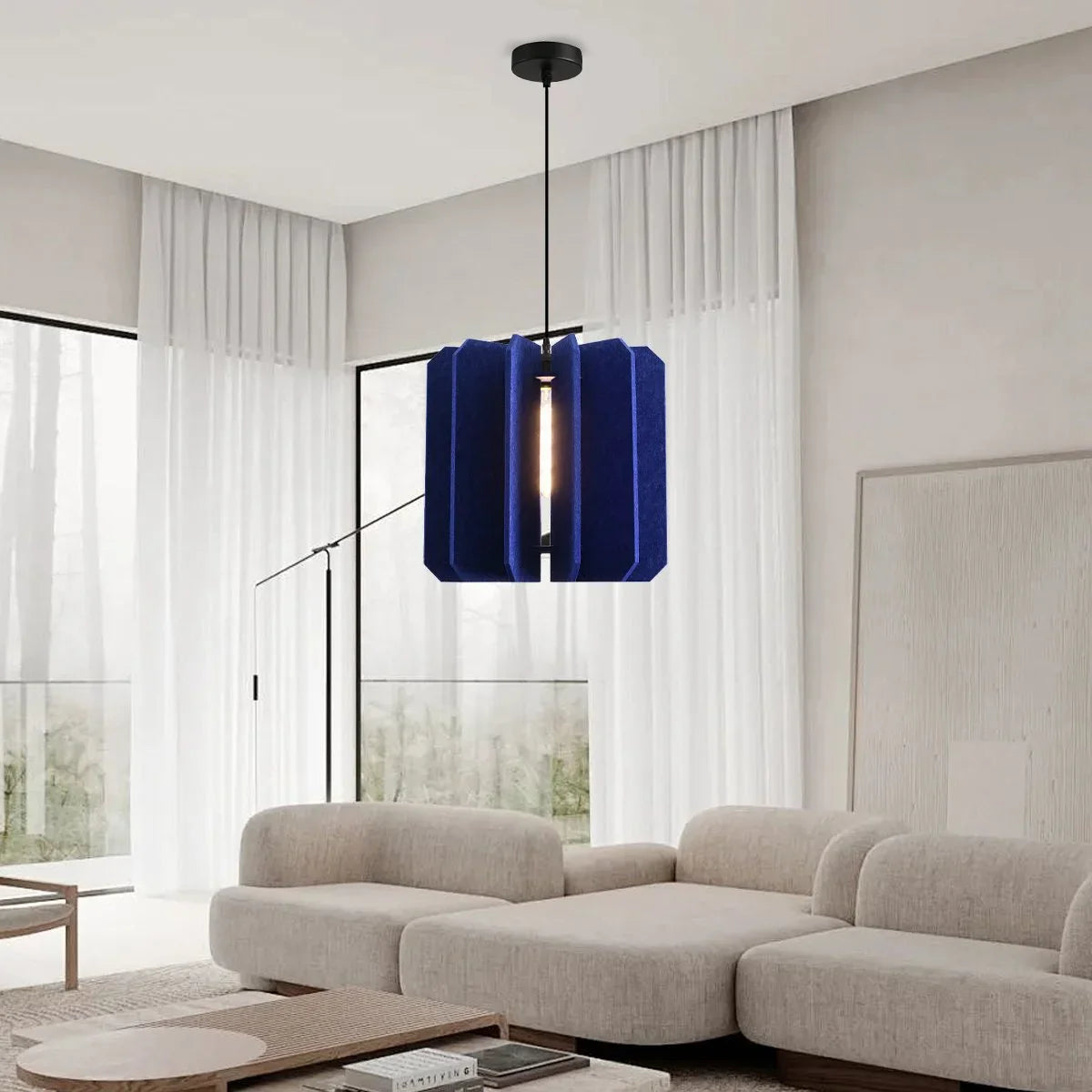 Rectangular Piece Acoustic Pendant Light